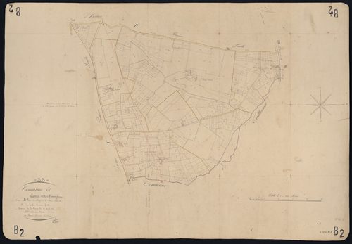 Cours-de-Monségur - -Section B feuille 2 : Le Bourg ou Les Terres-Blanches