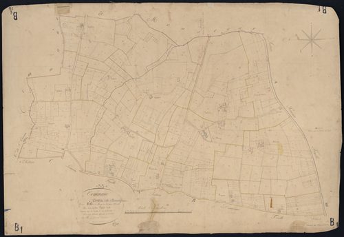 Cours-de-Monségur - -Section B feuille 1 : Le Bourg ou Les Terres-Blanches