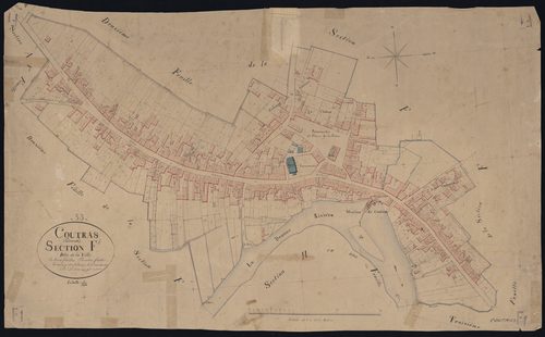 Coutras - -Section F feuille 1 : La Ville