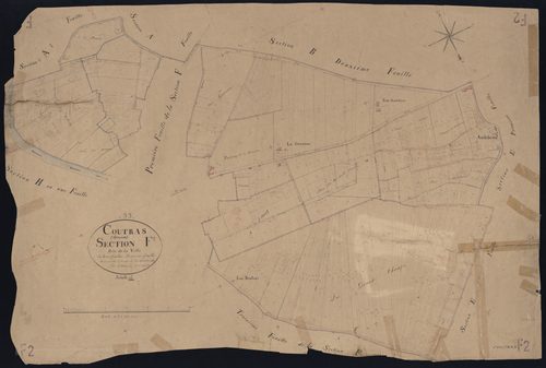 Coutras - -Section F feuille 2 : La Ville