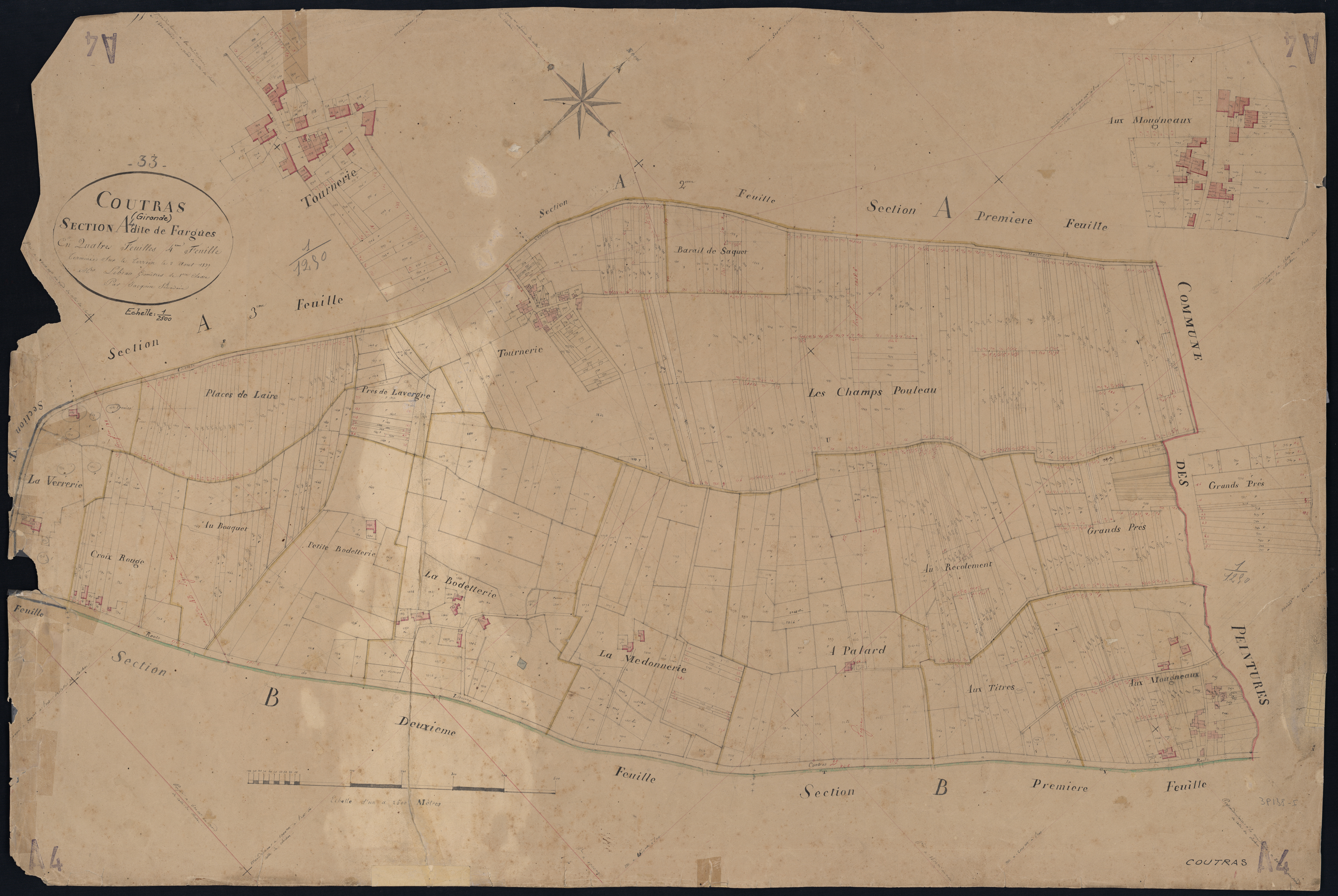 Coutras - -Section A feuille 4 : Fargues