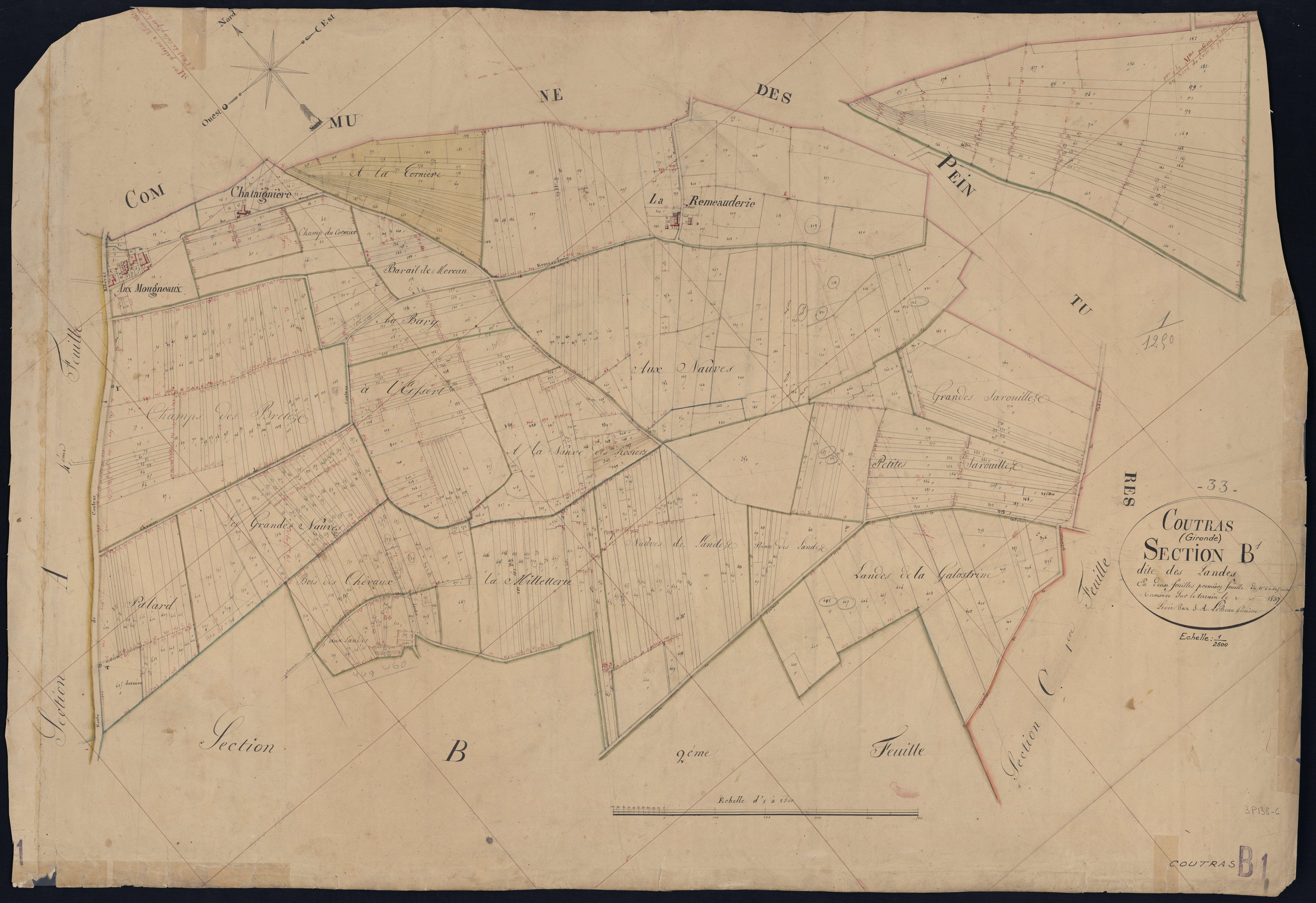 Coutras - -Section B feuille 1 : Les Landes