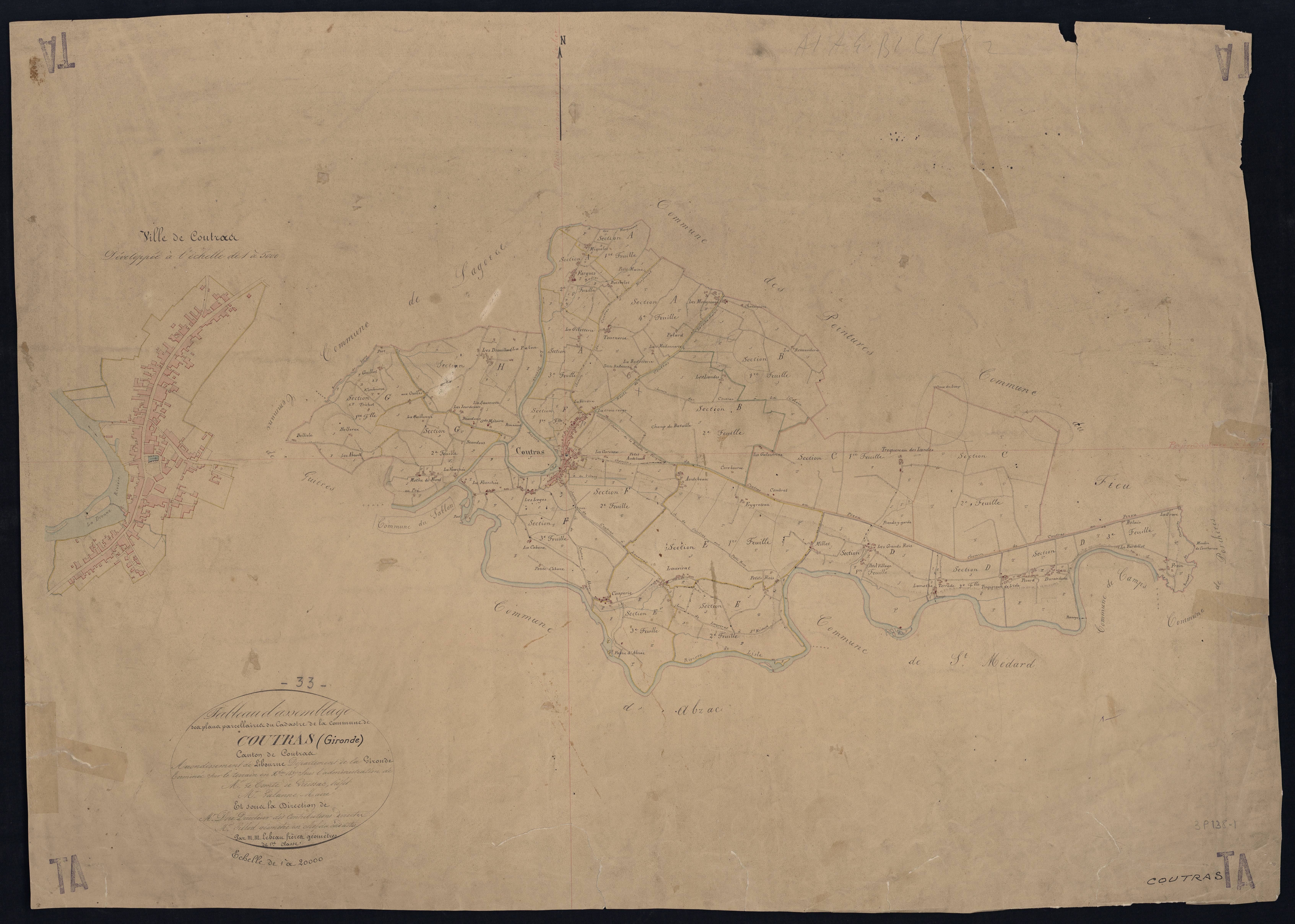 Coutras - -Tableau d'assemblage