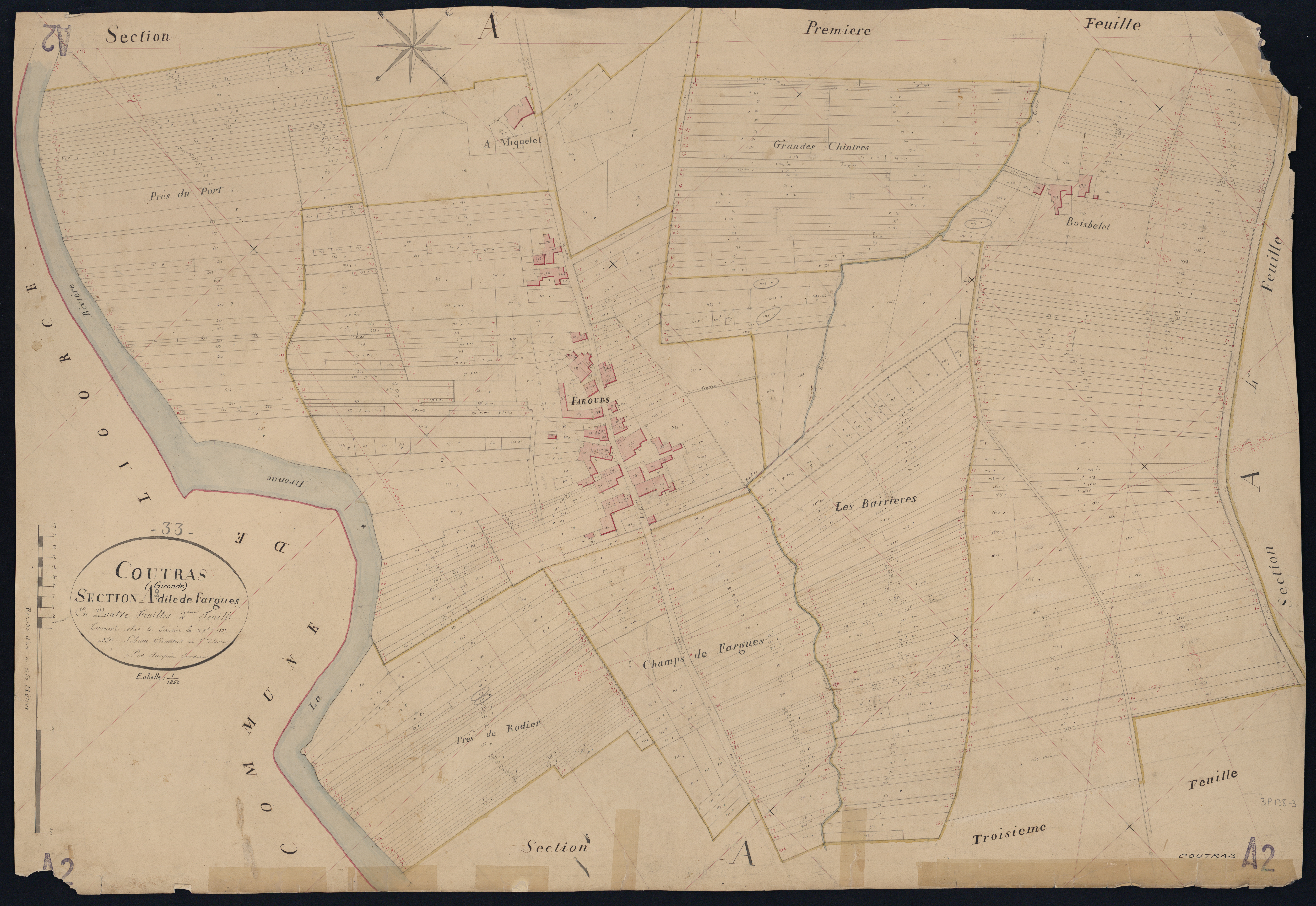 Coutras - -Section A feuille 2 : Fargues