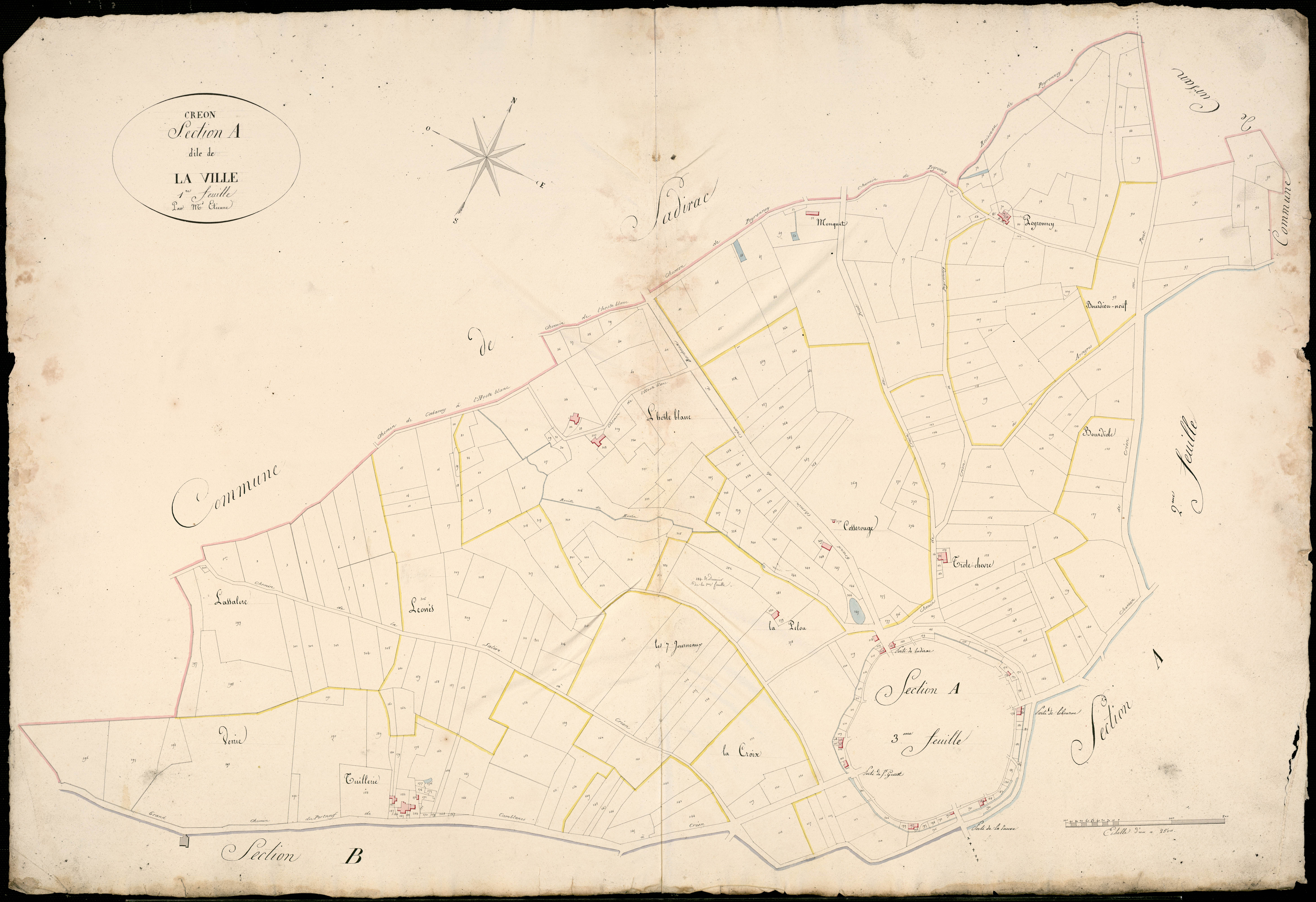 Créon - -Section A feuille 1 : La Ville