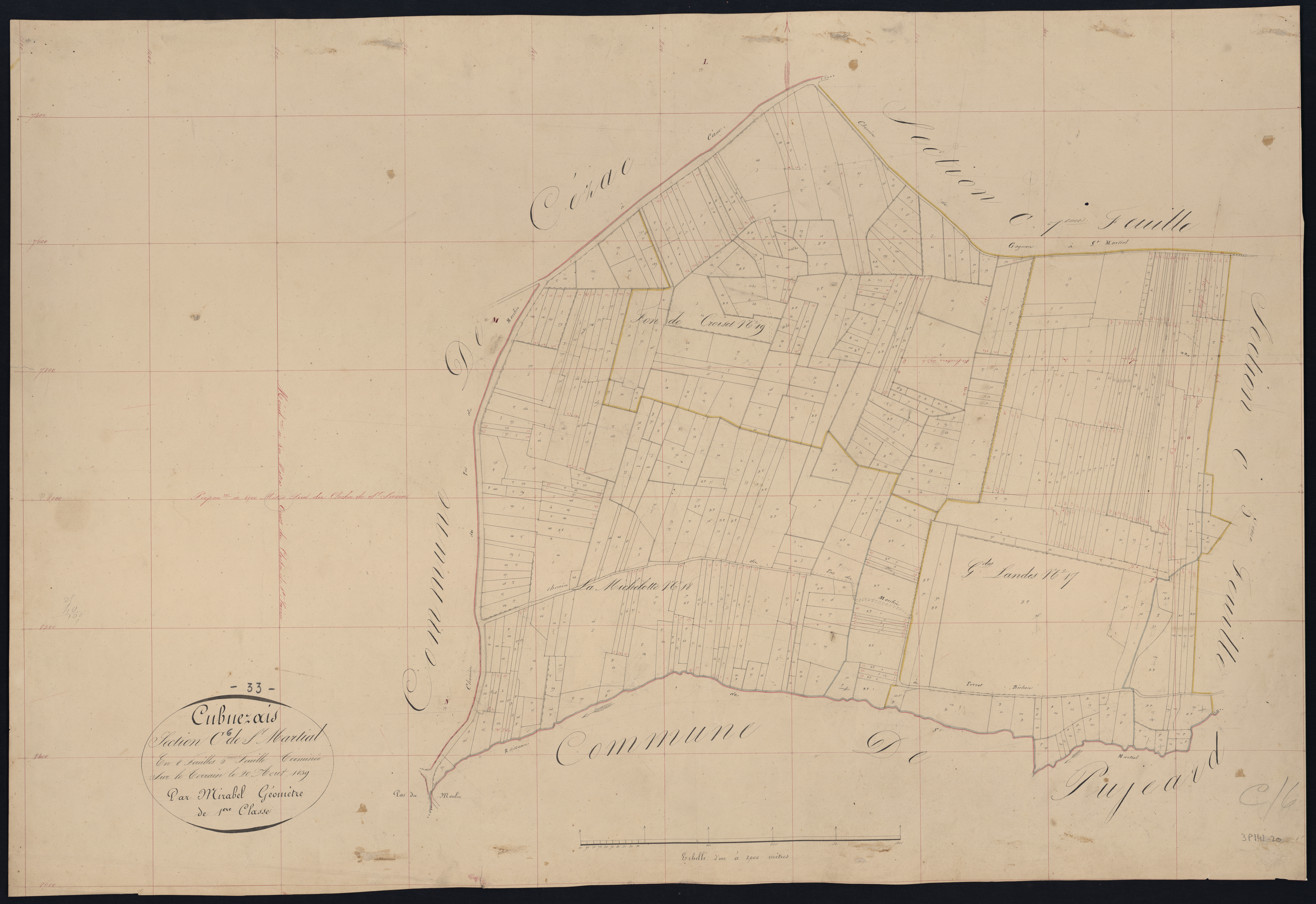 Cubnezais - -Section C feuille 6 : Saint-Martial
