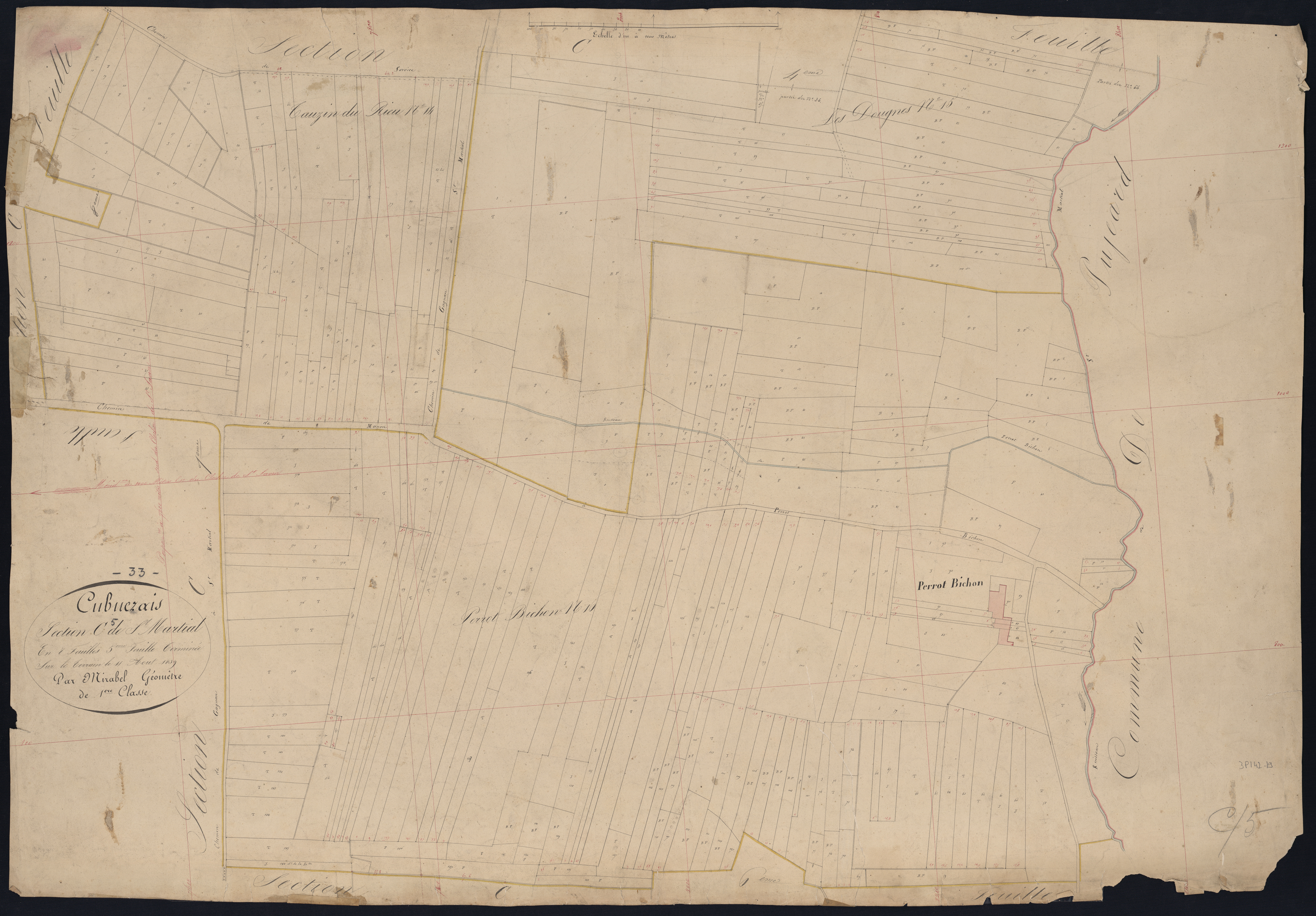 Cubnezais - -Section C feuille 5 : Saint-Martial