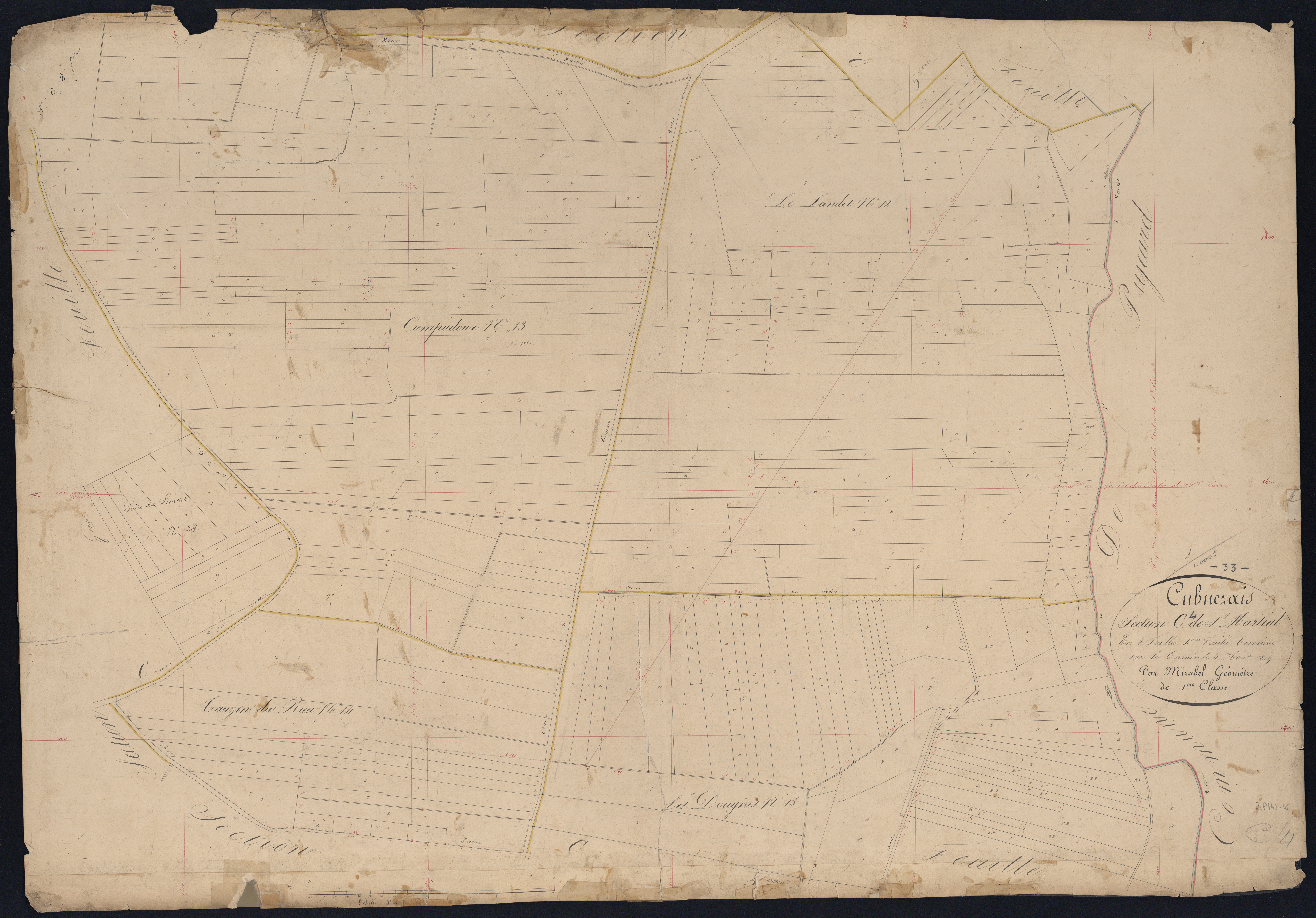 Cubnezais - -Section C feuille 4 : Saint-Martial