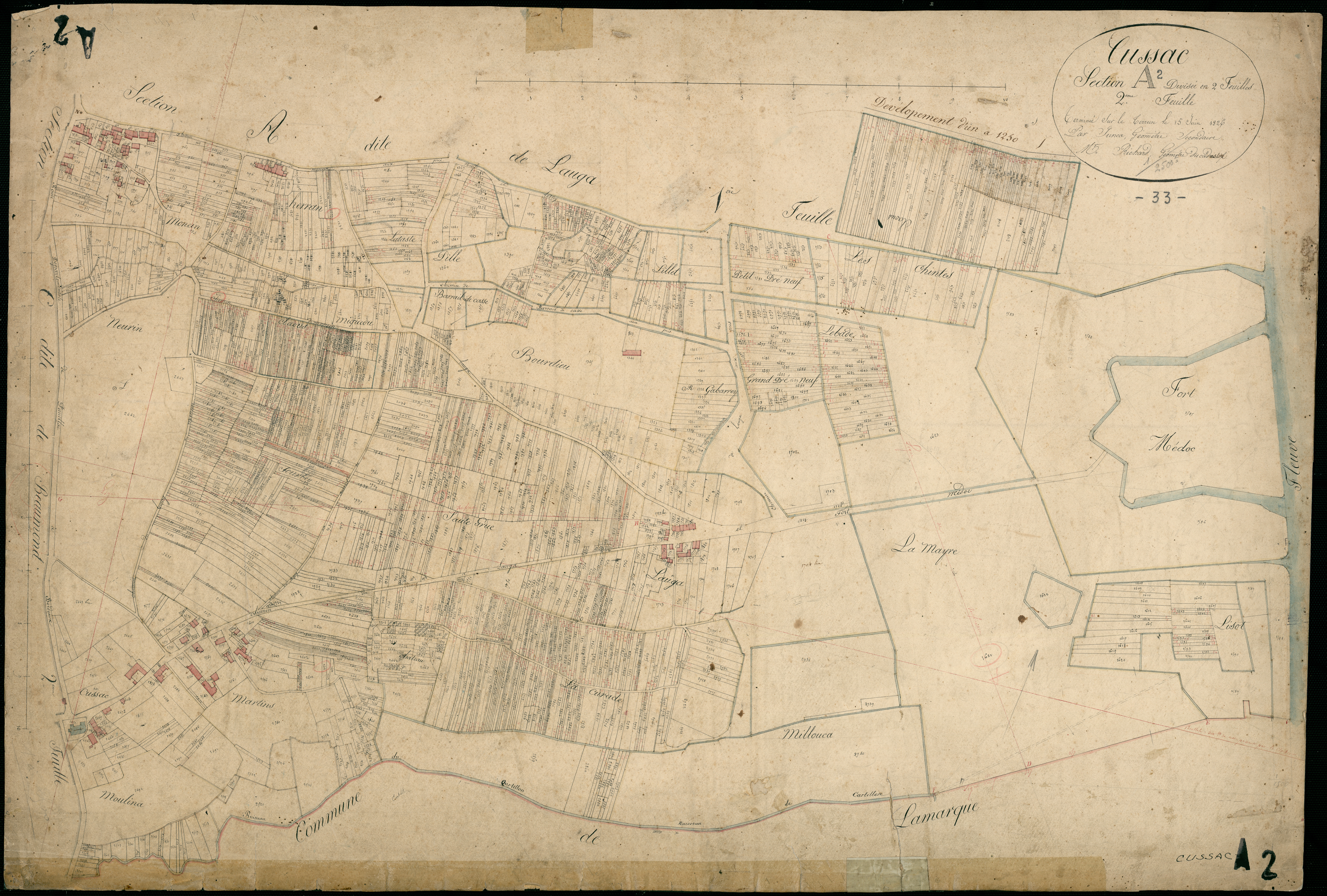 Cussac-Fort-Médoc - -Section A feuille 2 : Loga