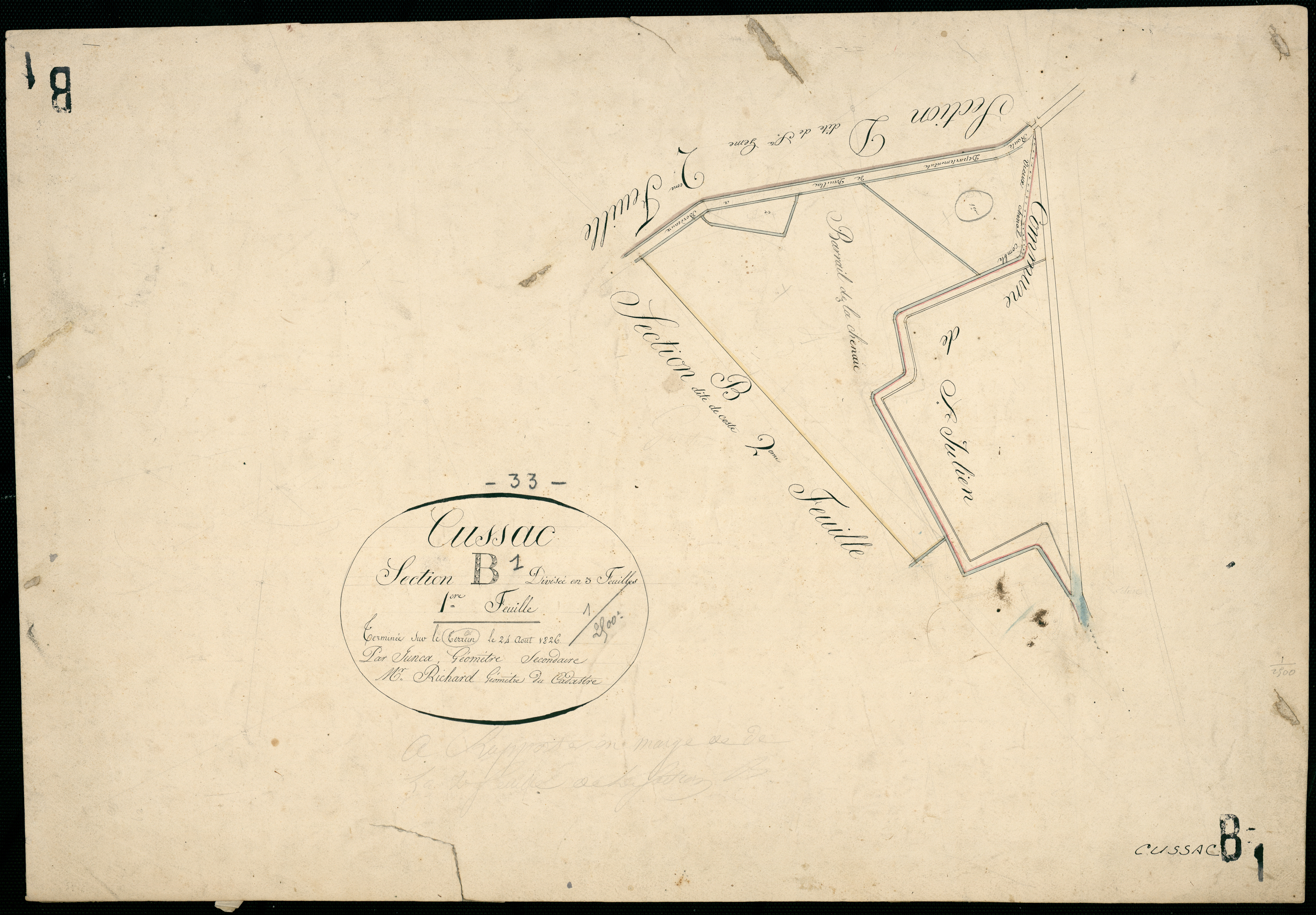Cussac-Fort-Médoc - -Section B feuille 1 : Loste