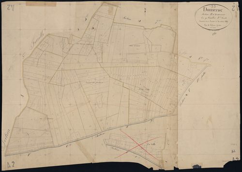 Donnezac - -Section A feuille 2 : Arsonneau