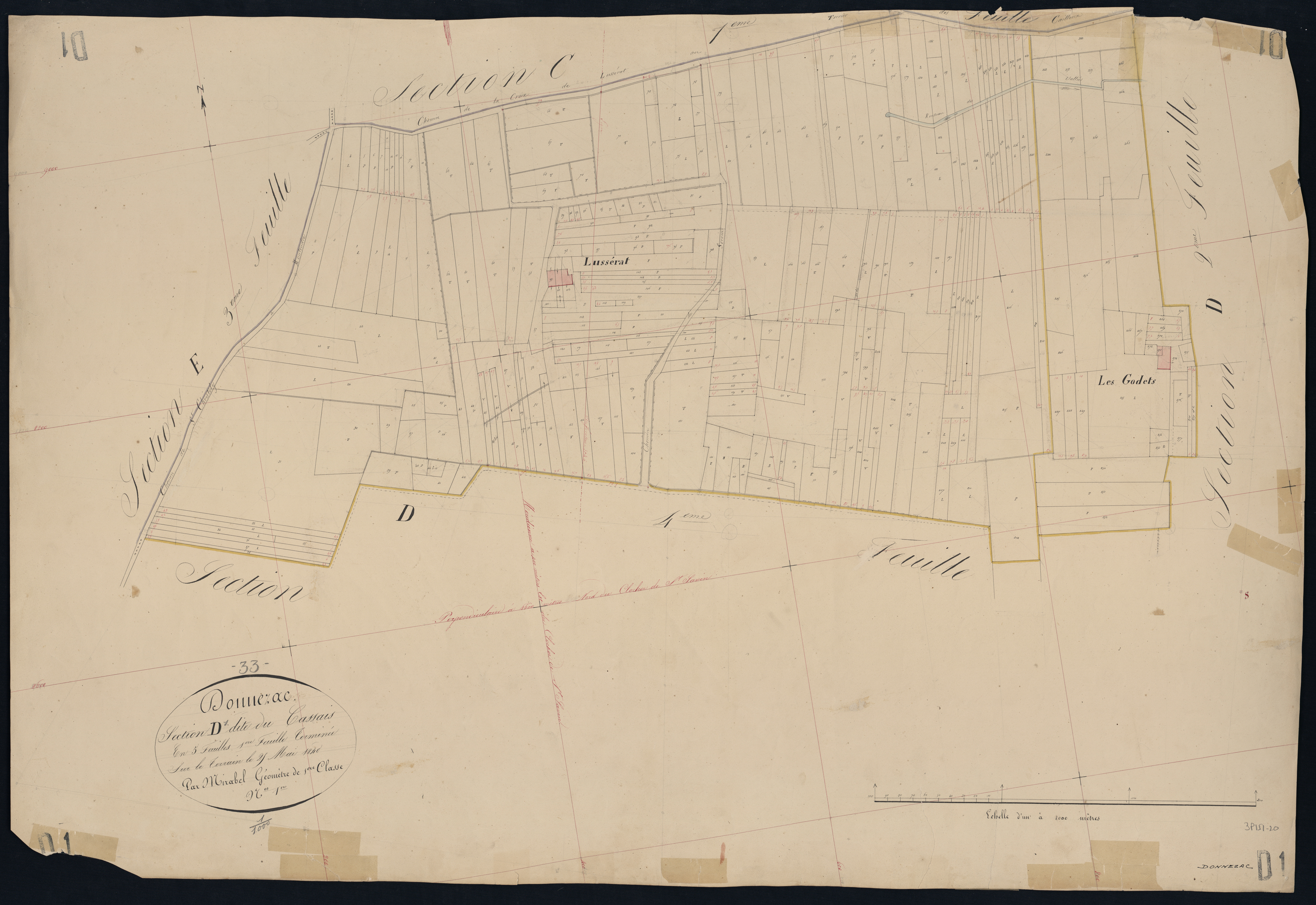 Donnezac - -Section D feuille 1 : Le Cassais