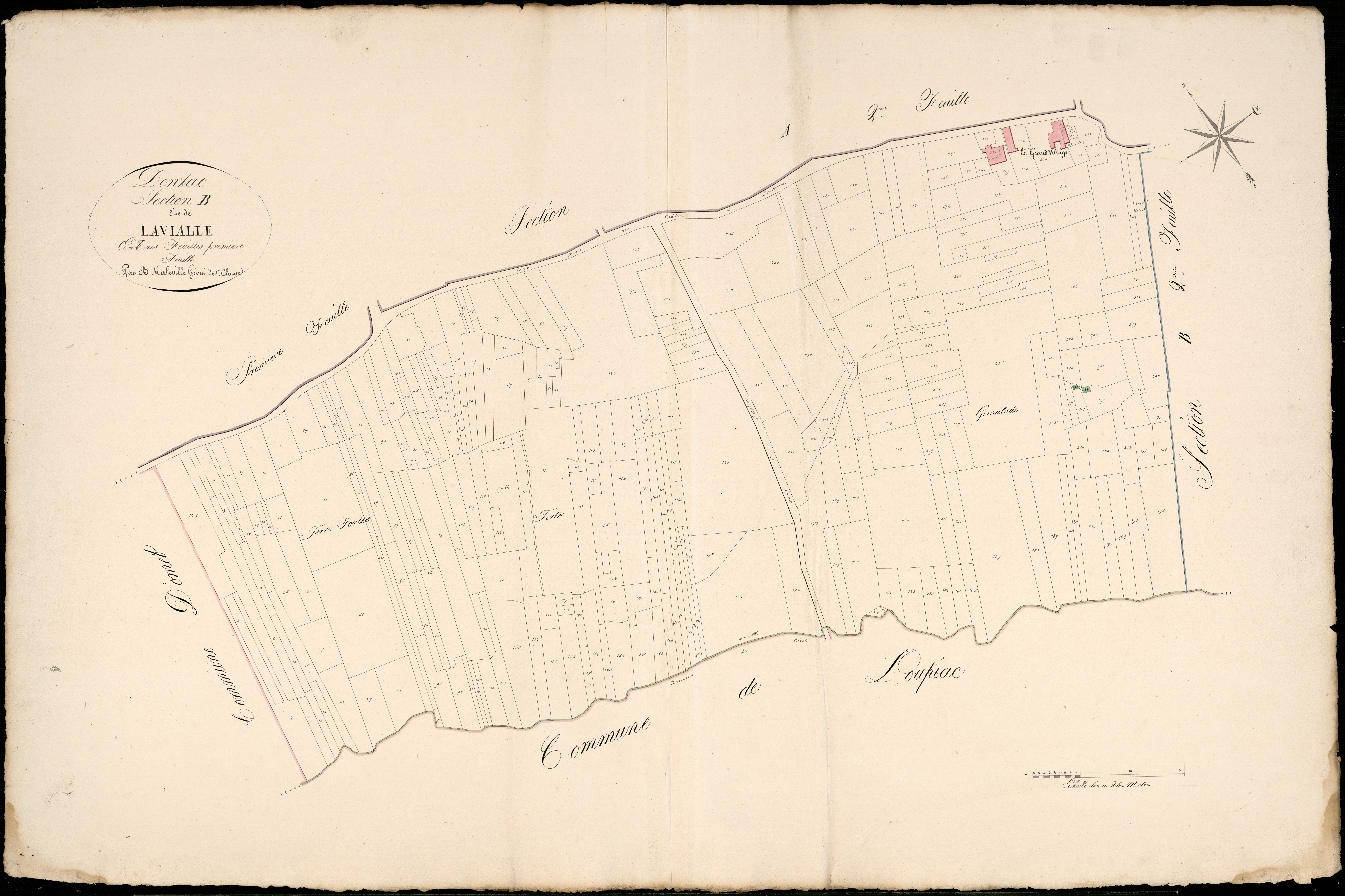 Donzac - -Section B feuille 1 : Lavialle