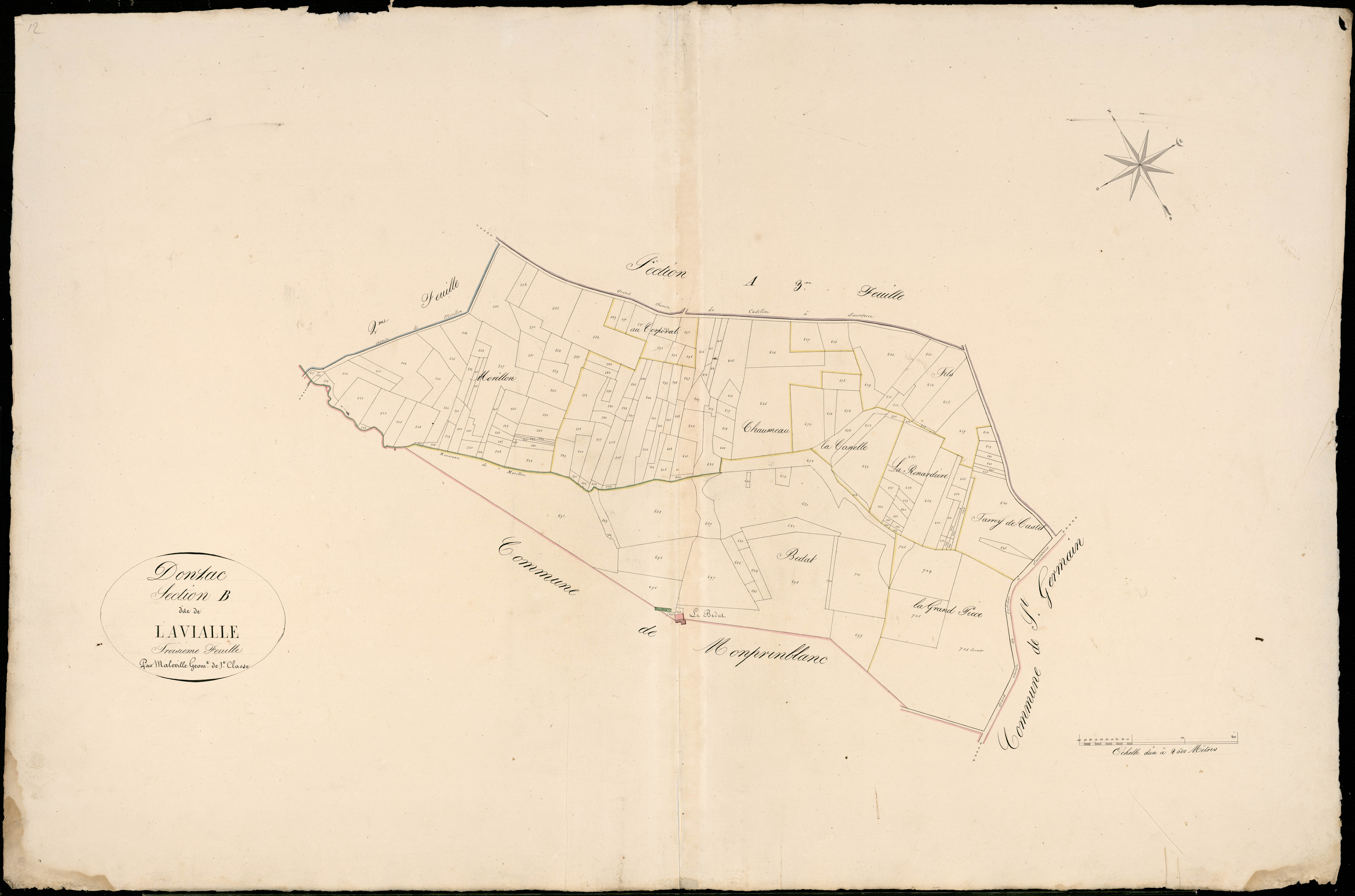 Donzac - -Section B feuille 3 : Lavialle