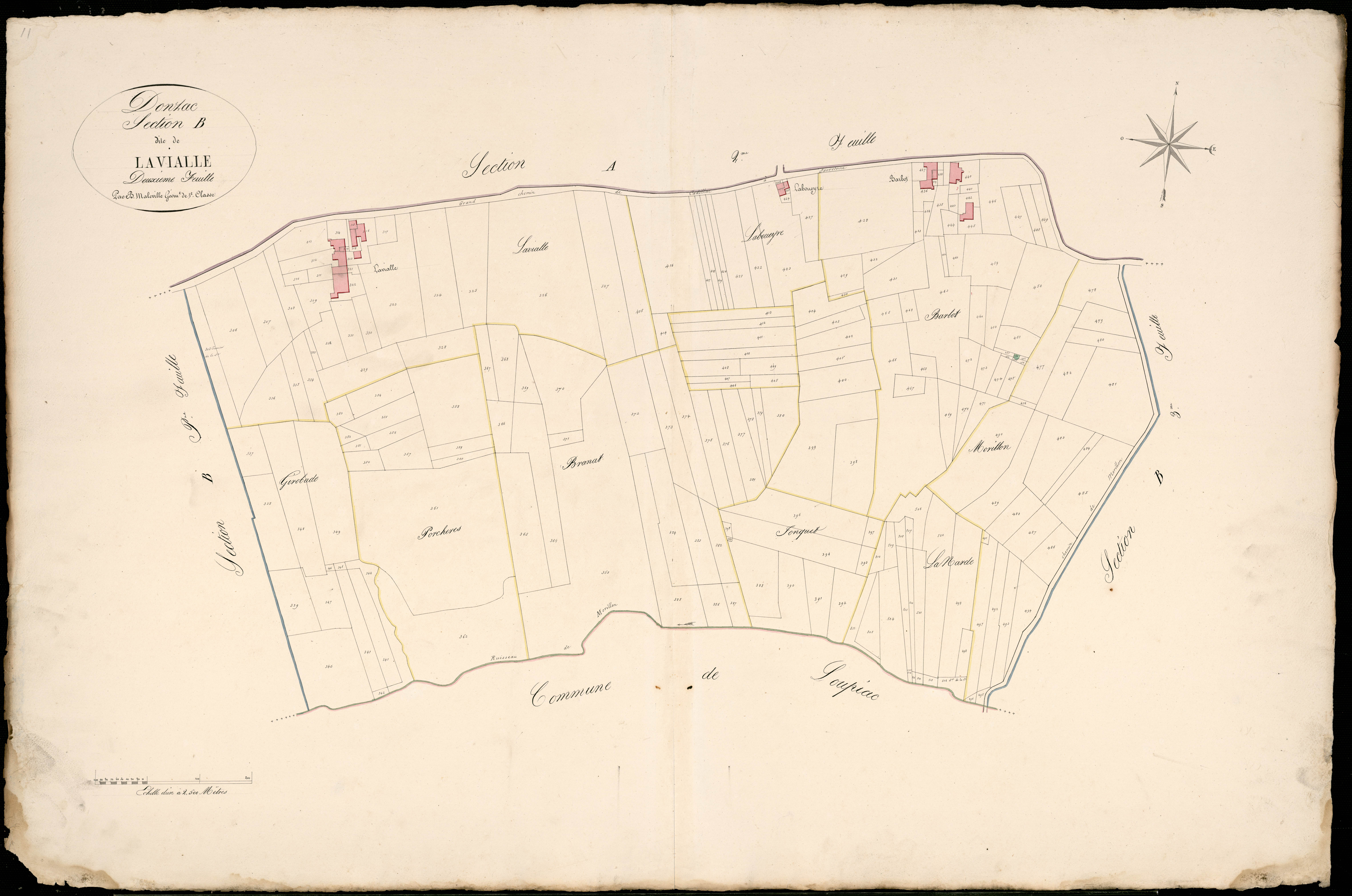 Donzac - -Section B feuille 2 : Lavialle
