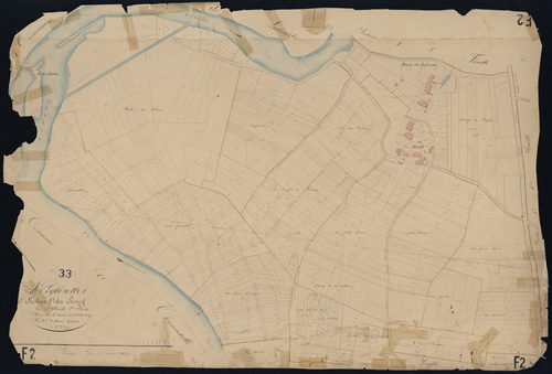 Églisottes-et-Chalaures - -Section F feuille 2 : Le Bourg