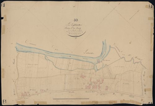 Églisottes-et-Chalaures - -Section F feuille 1 : Le Bourg