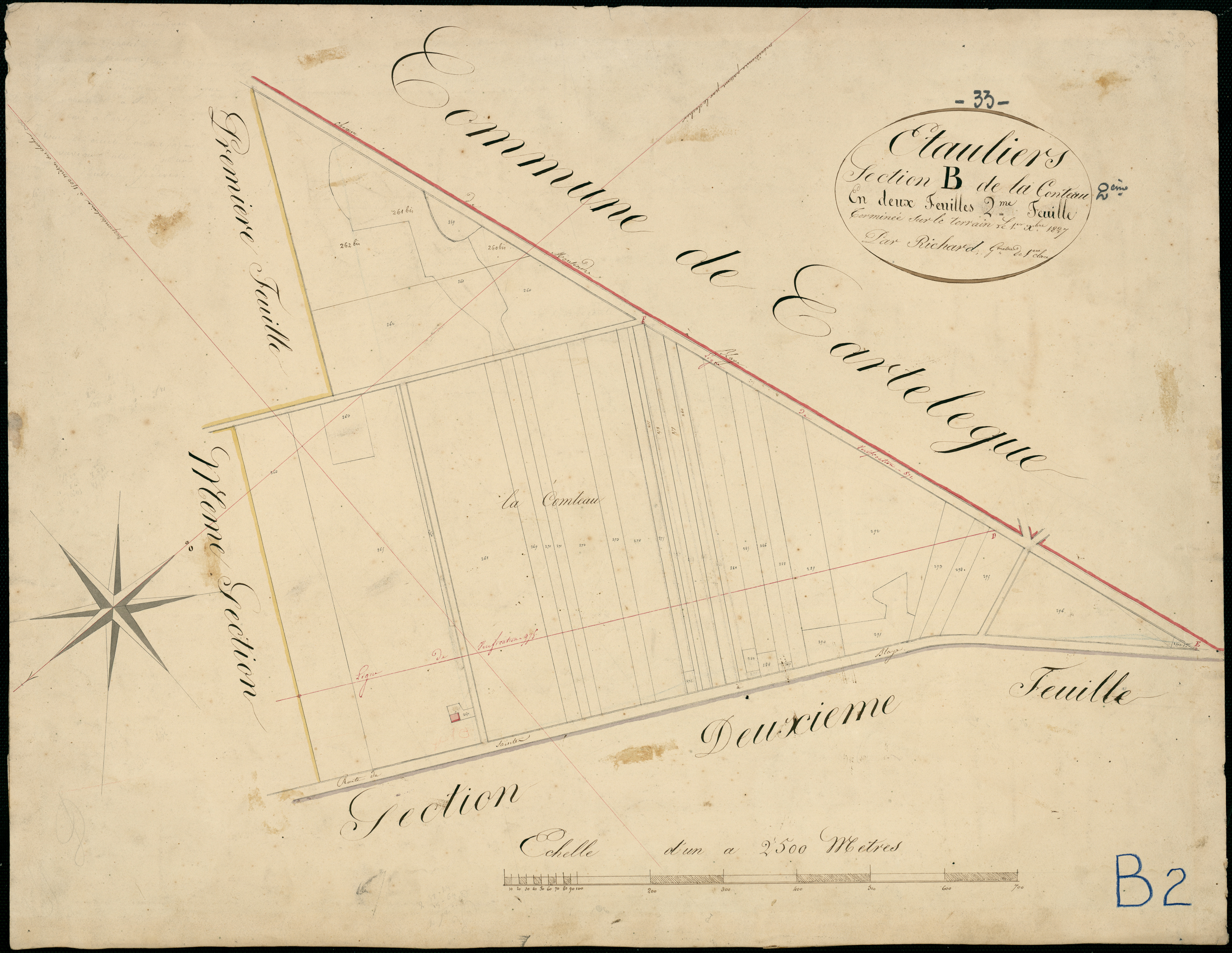 Étauliers - -Section B feuille 2 : La Comteau