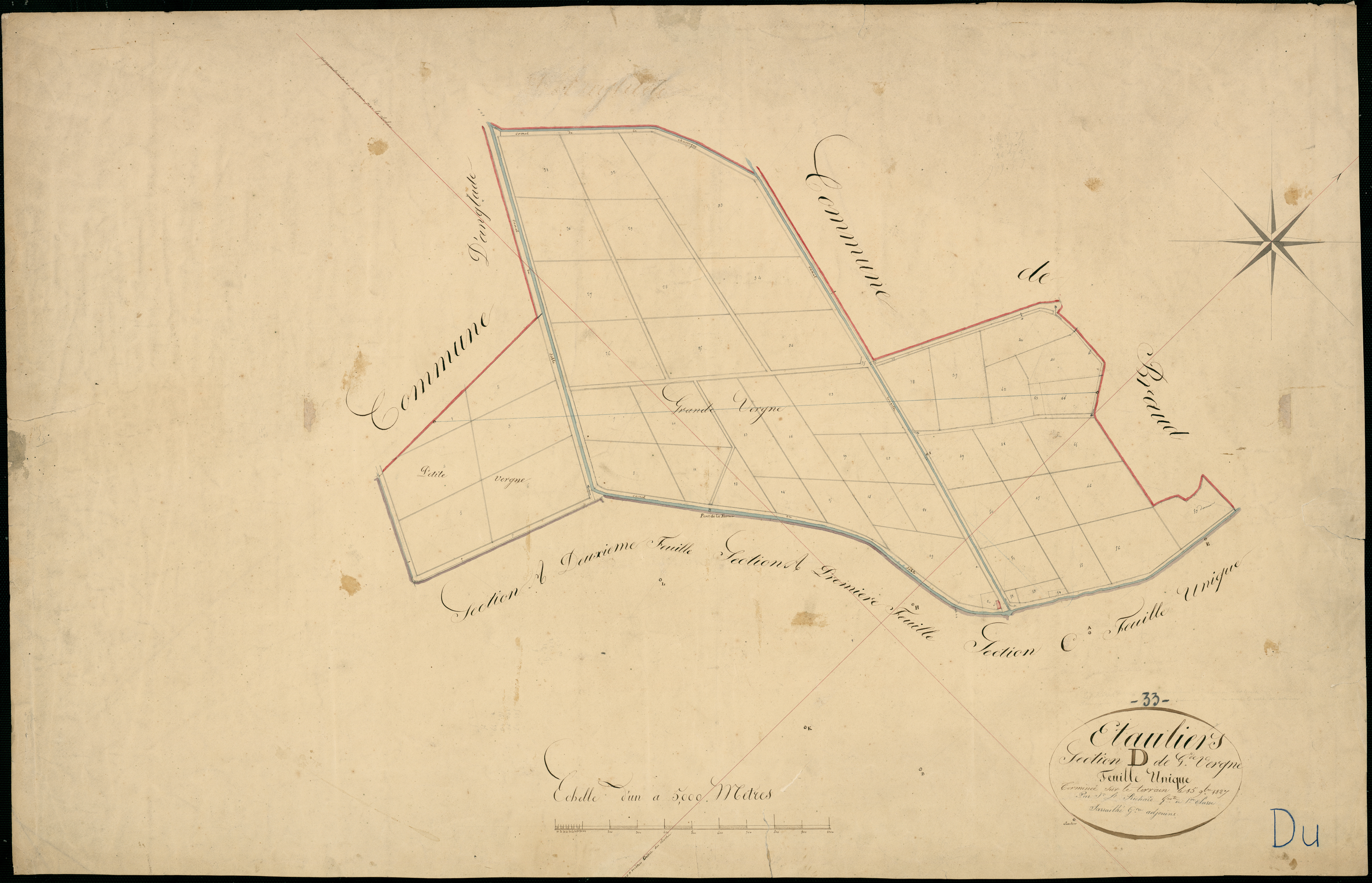 Étauliers - -Section D feuille unique : La Grande-Vergne