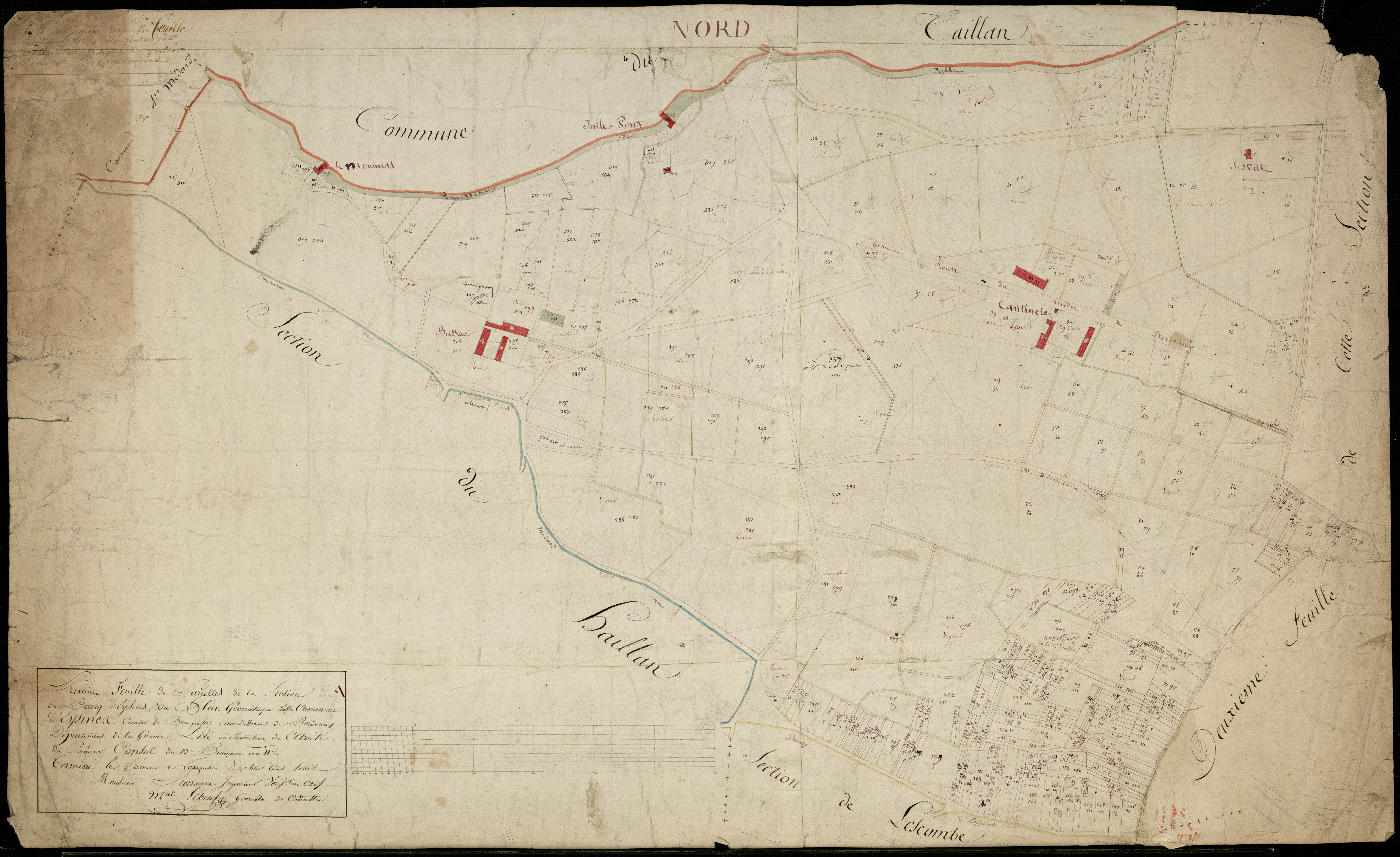 Eysines - -Section A feuille 1 : Le Bourg