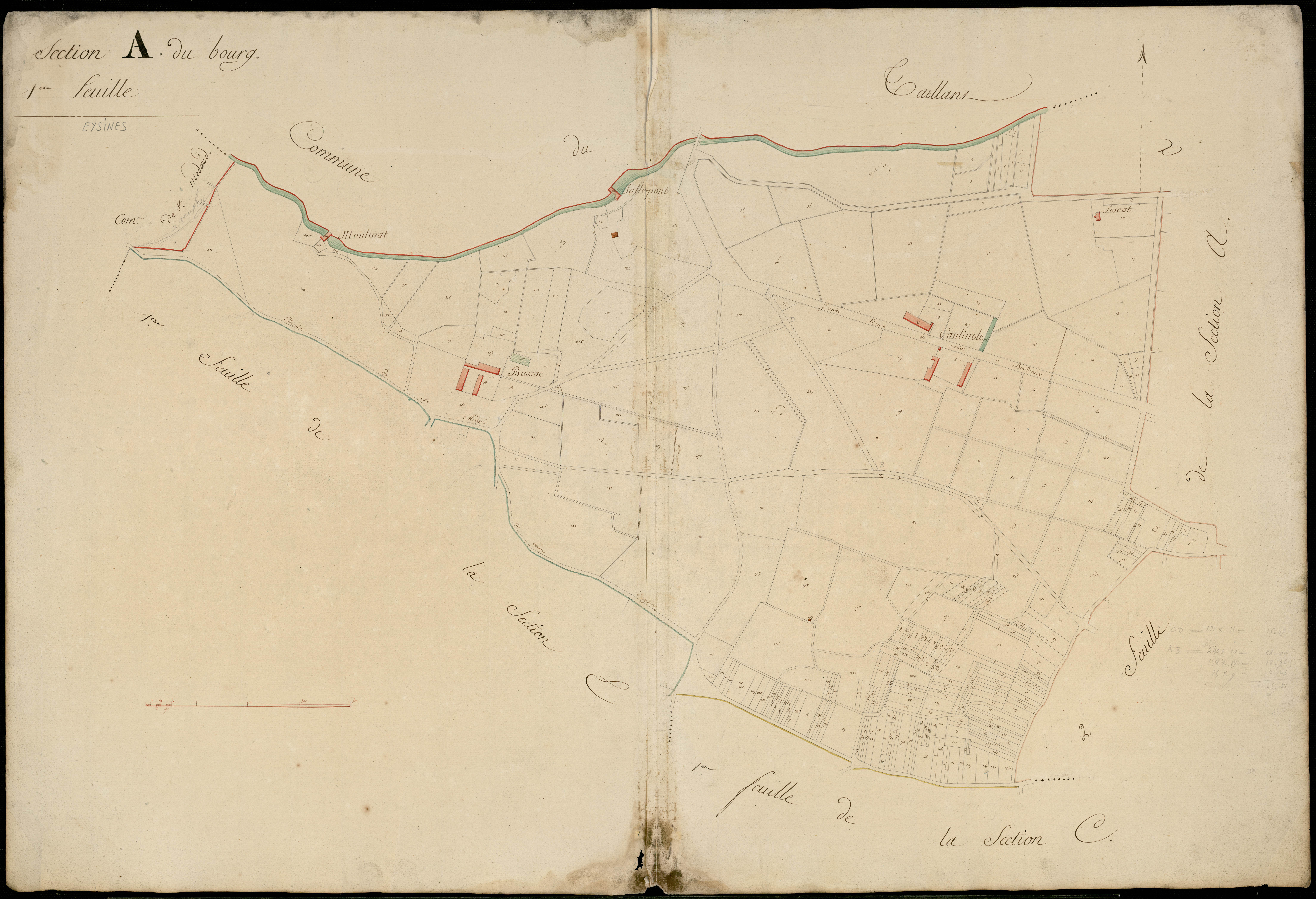 Eysines - -Section A feuille 1 : Le Bourg