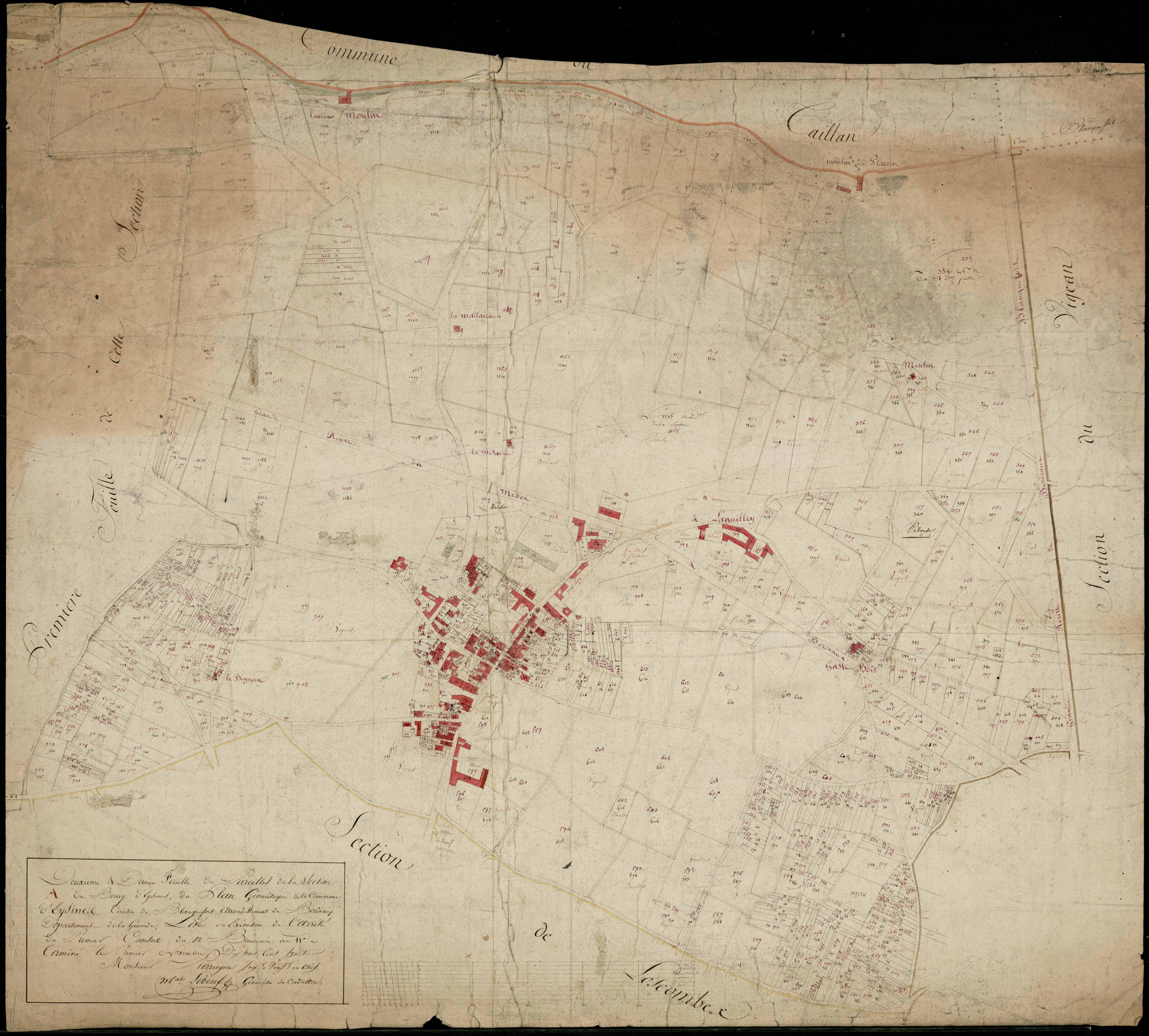 Eysines - -Section A feuille 2 : Le Bourg