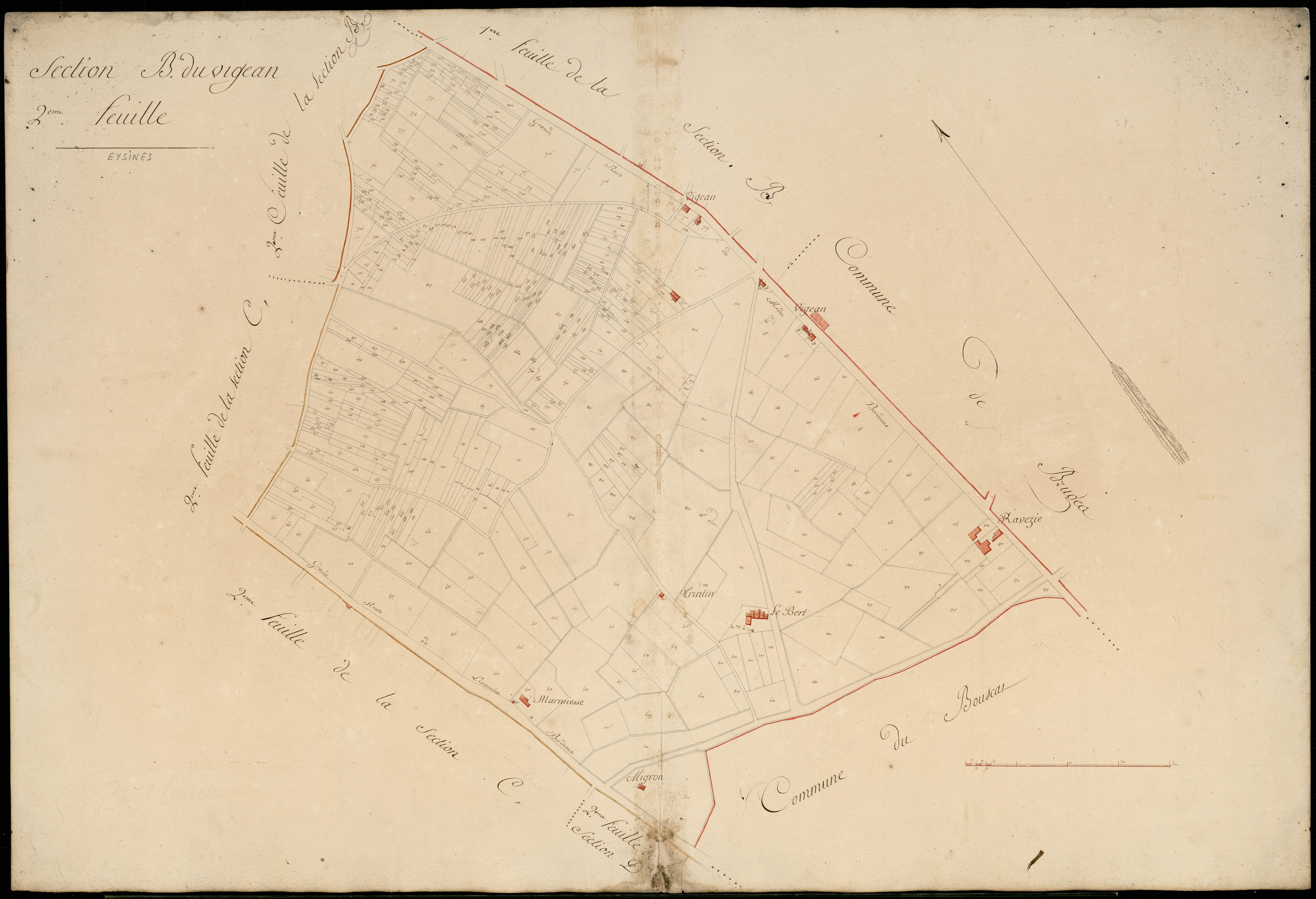Eysines - -Section B feuille 2 : Le Vigean