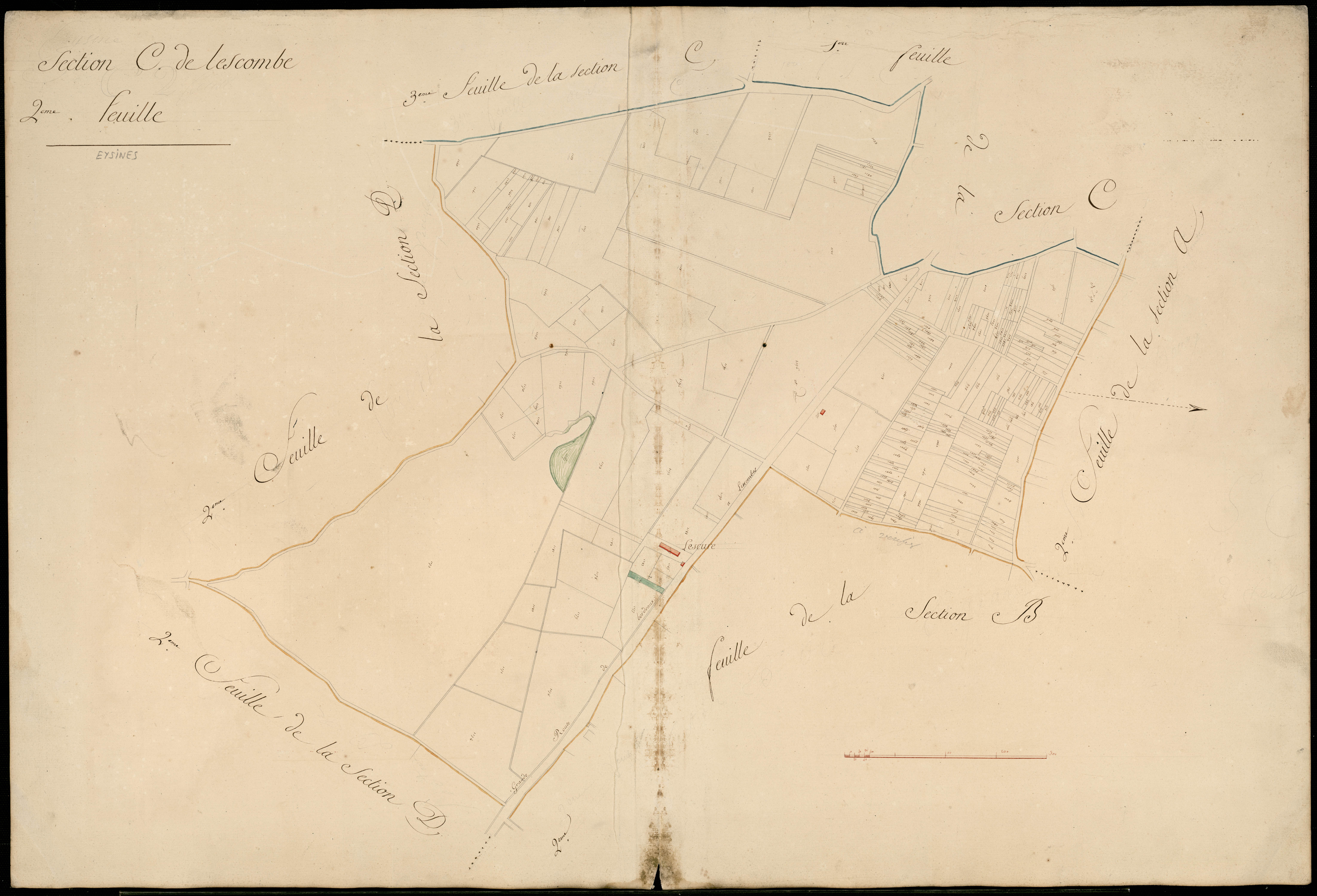 Eysines - -Section C feuille 2 : Lescombes