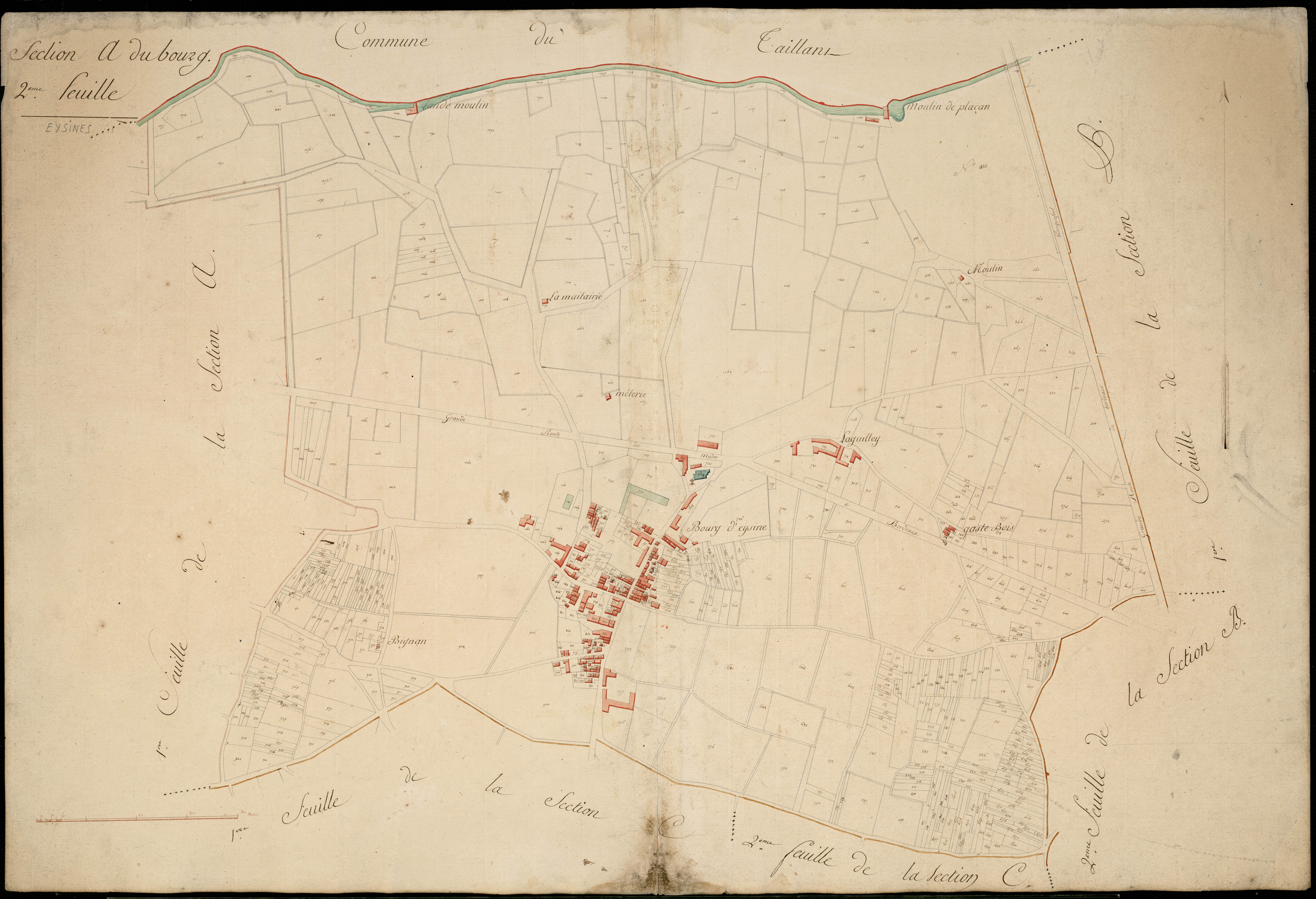 Eysines - -Section A feuille 2 : Le Bourg
