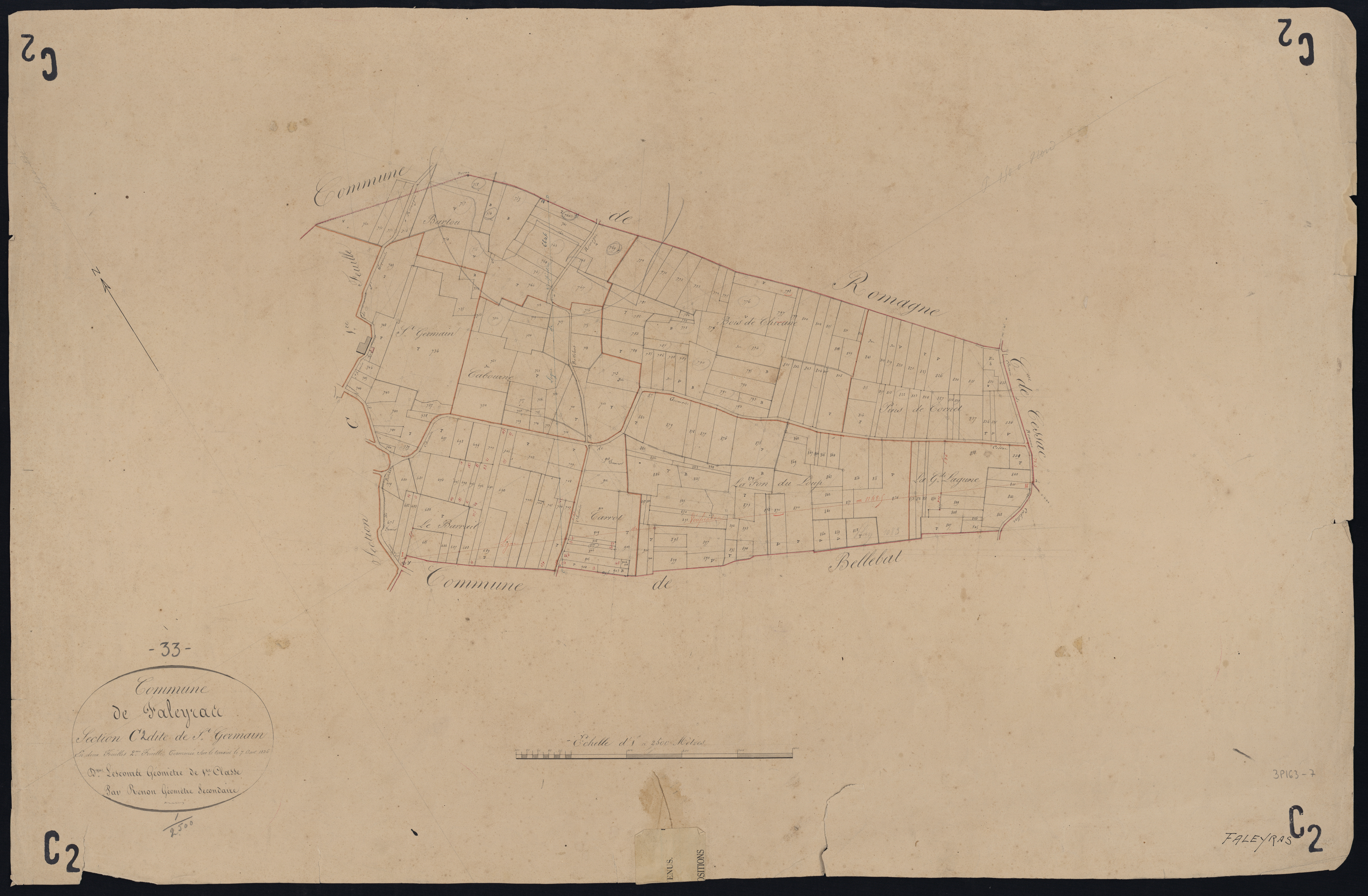 Faleyras - -Section C feuille 2 : Saint-Germain