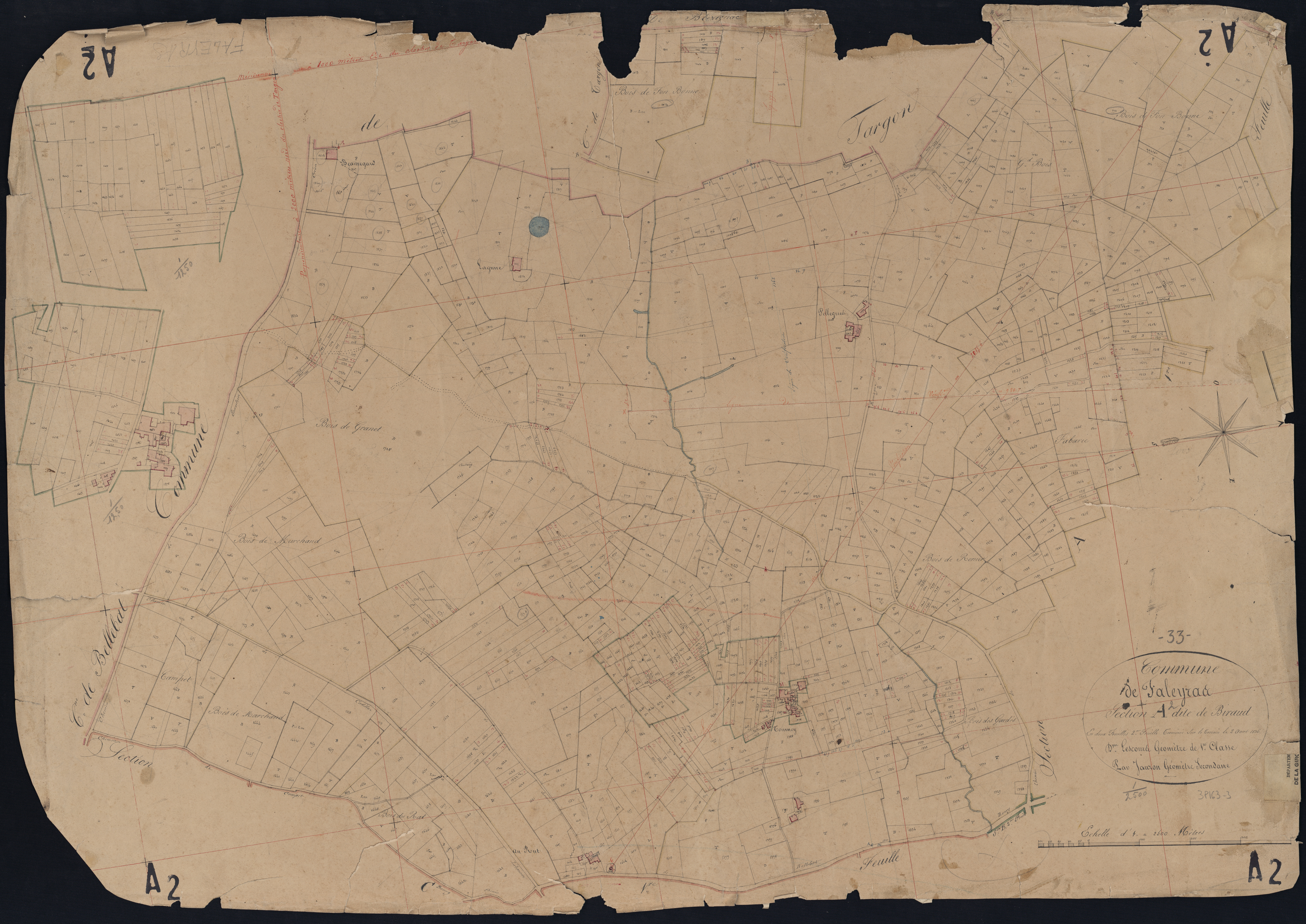 Faleyras - -Section A feuille 2 : Biraud