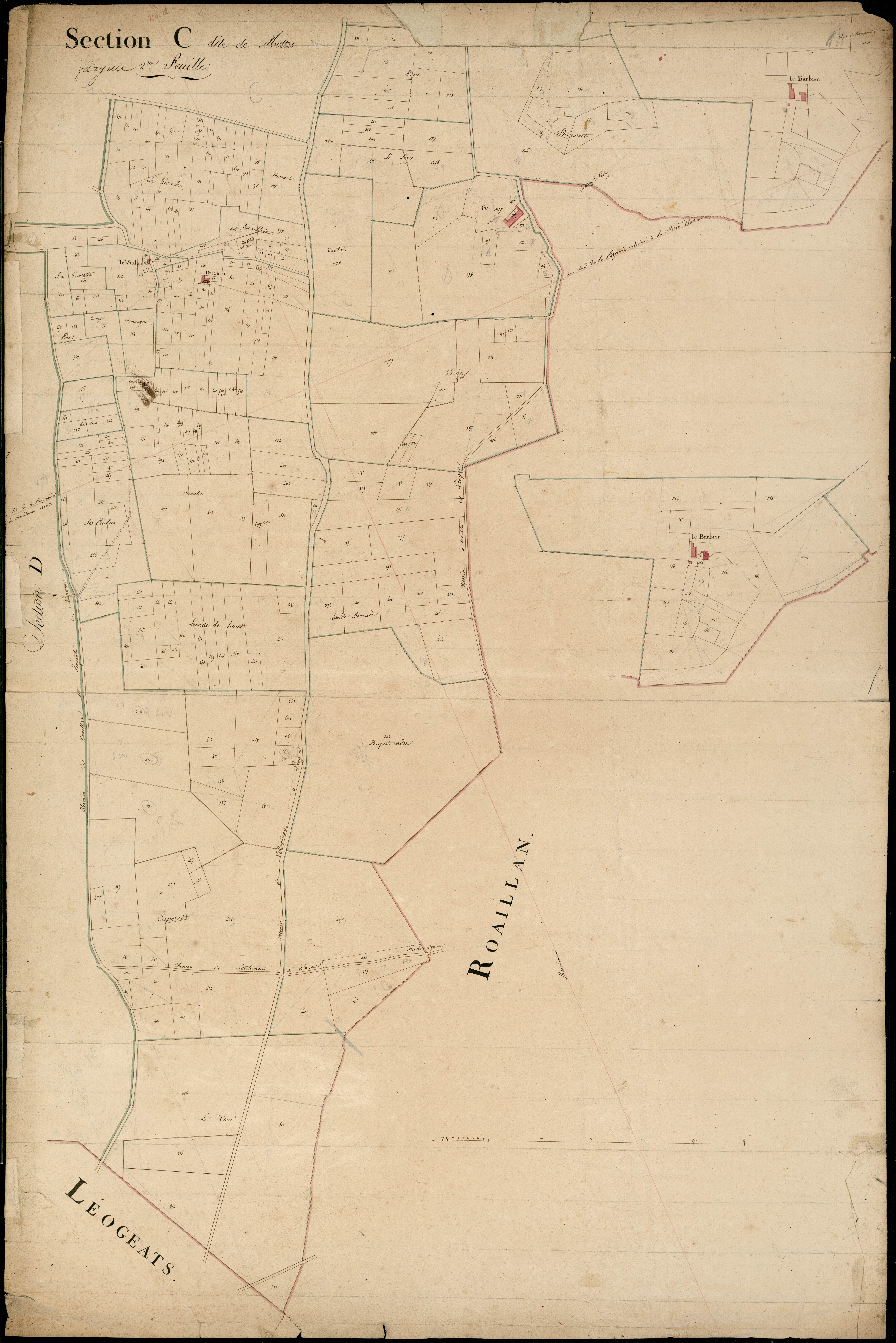 Fargues - -Section C feuille 2 : Mottes