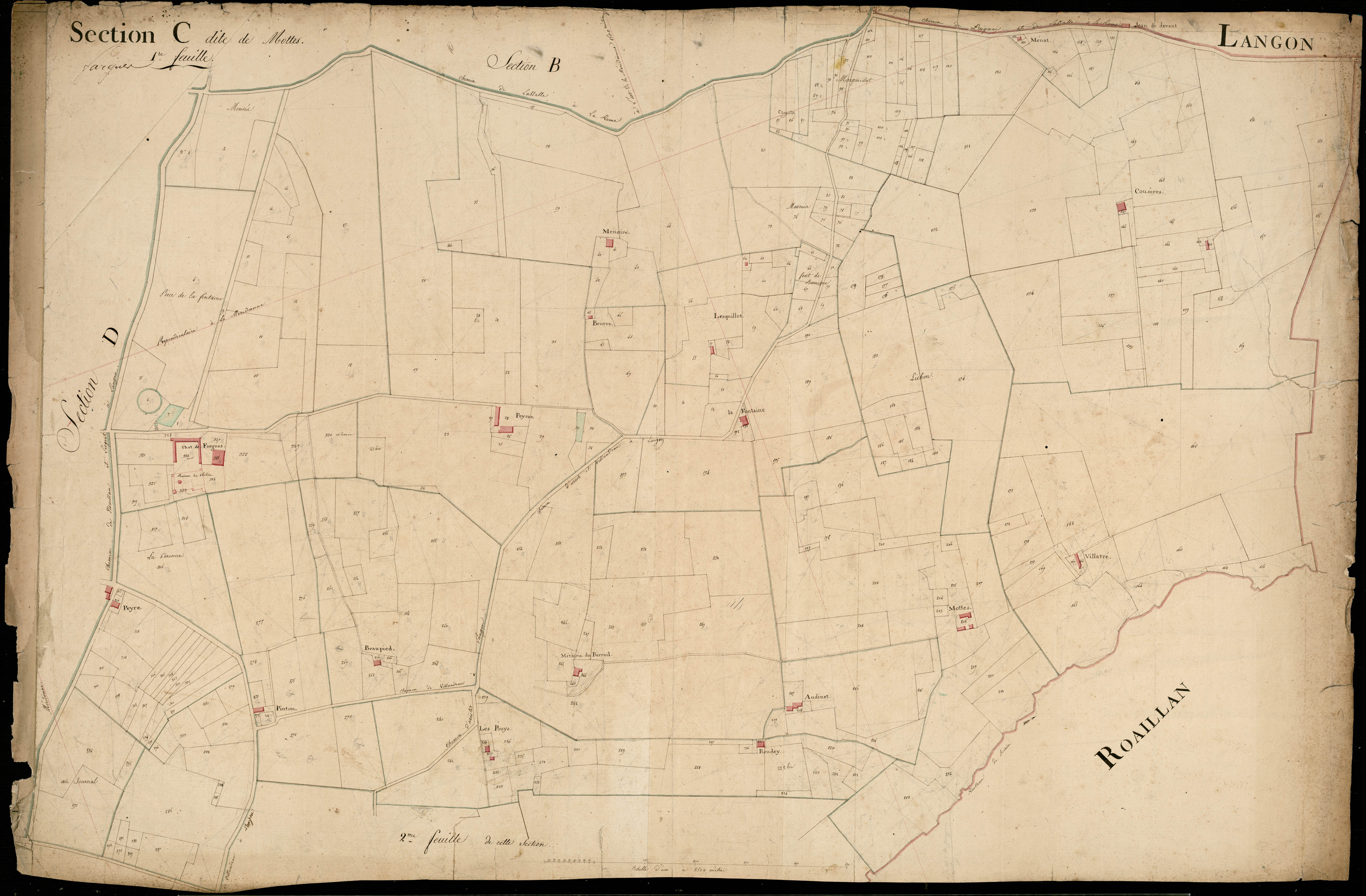 Fargues - -Section C feuille 1 : Mottes