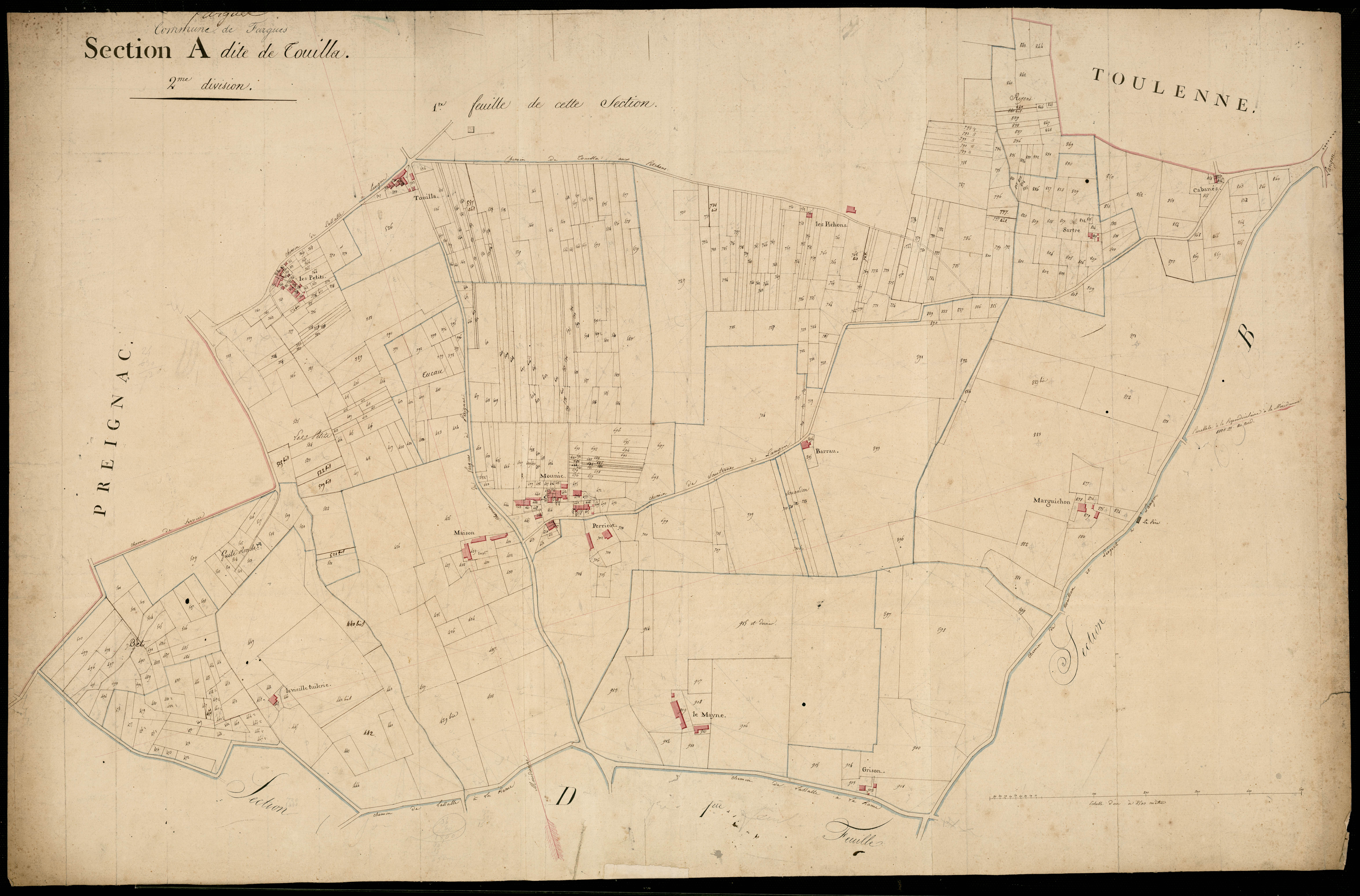 Fargues - -Section A feuille 2 : Touilla
