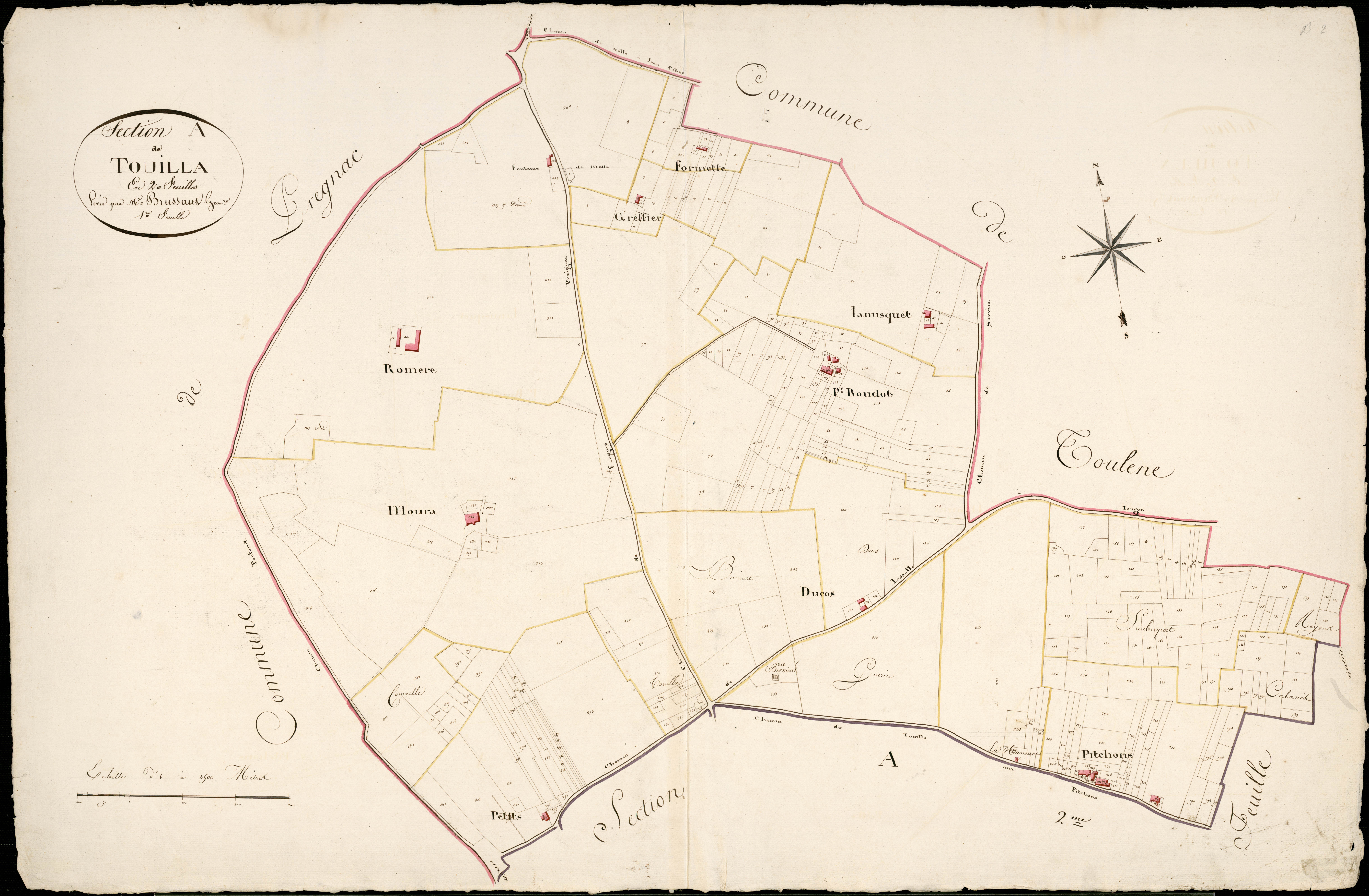 Fargues - -Section A feuille 1 : Touilla