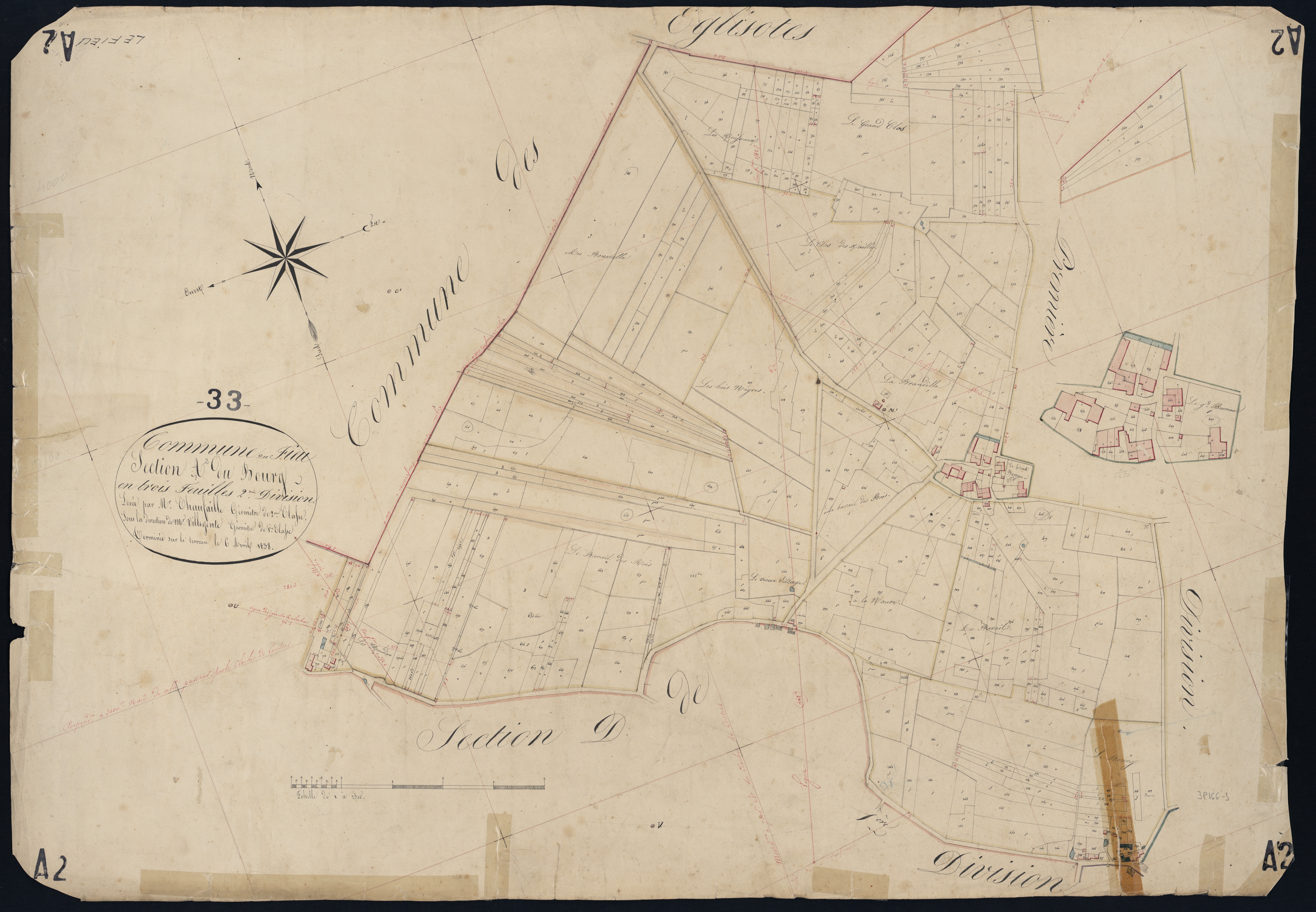 Le Fieu - -Section A feuille 2 : Le Bourg