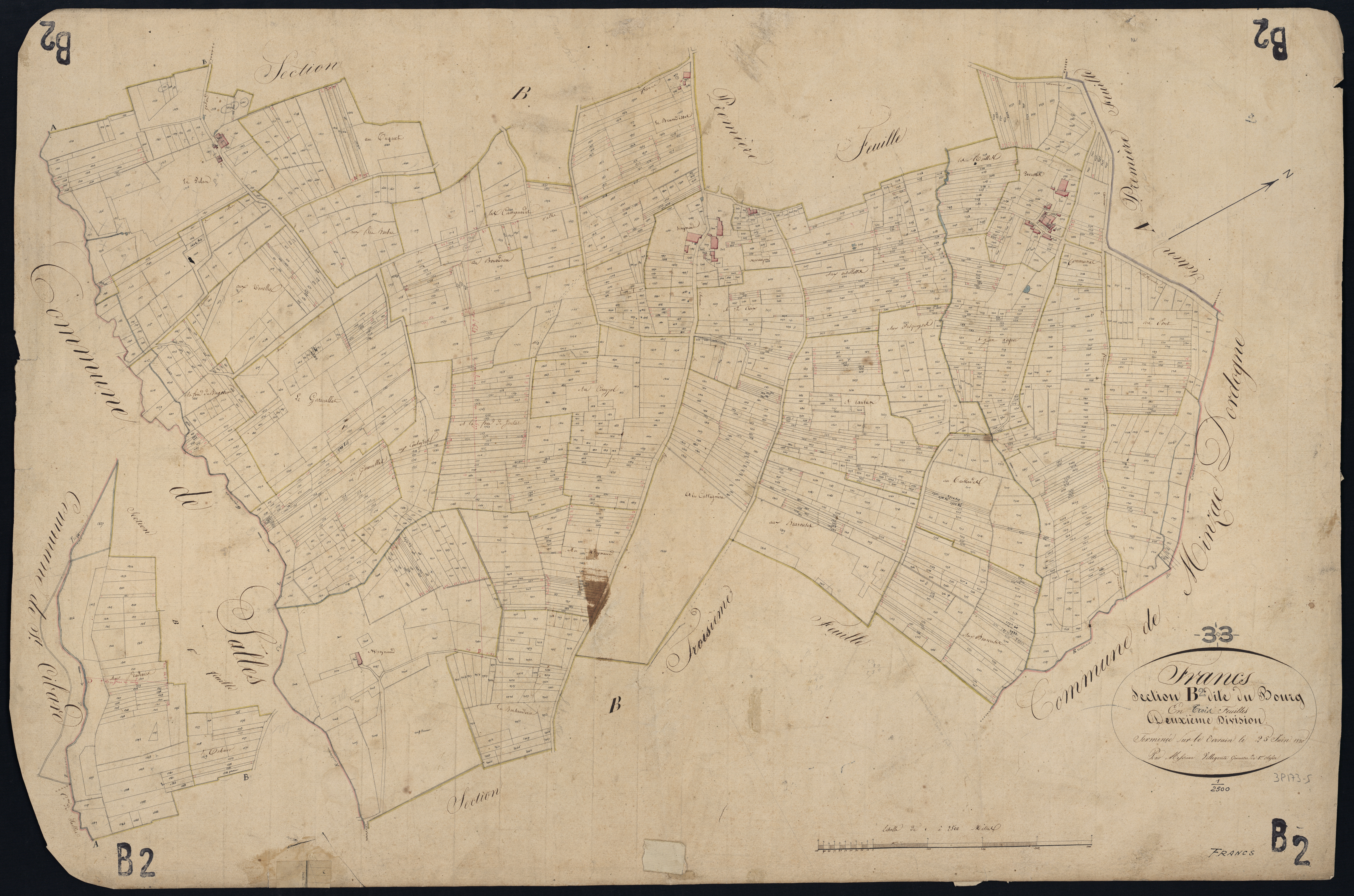 Francs - -Section B feuille 2 : Le Bourg