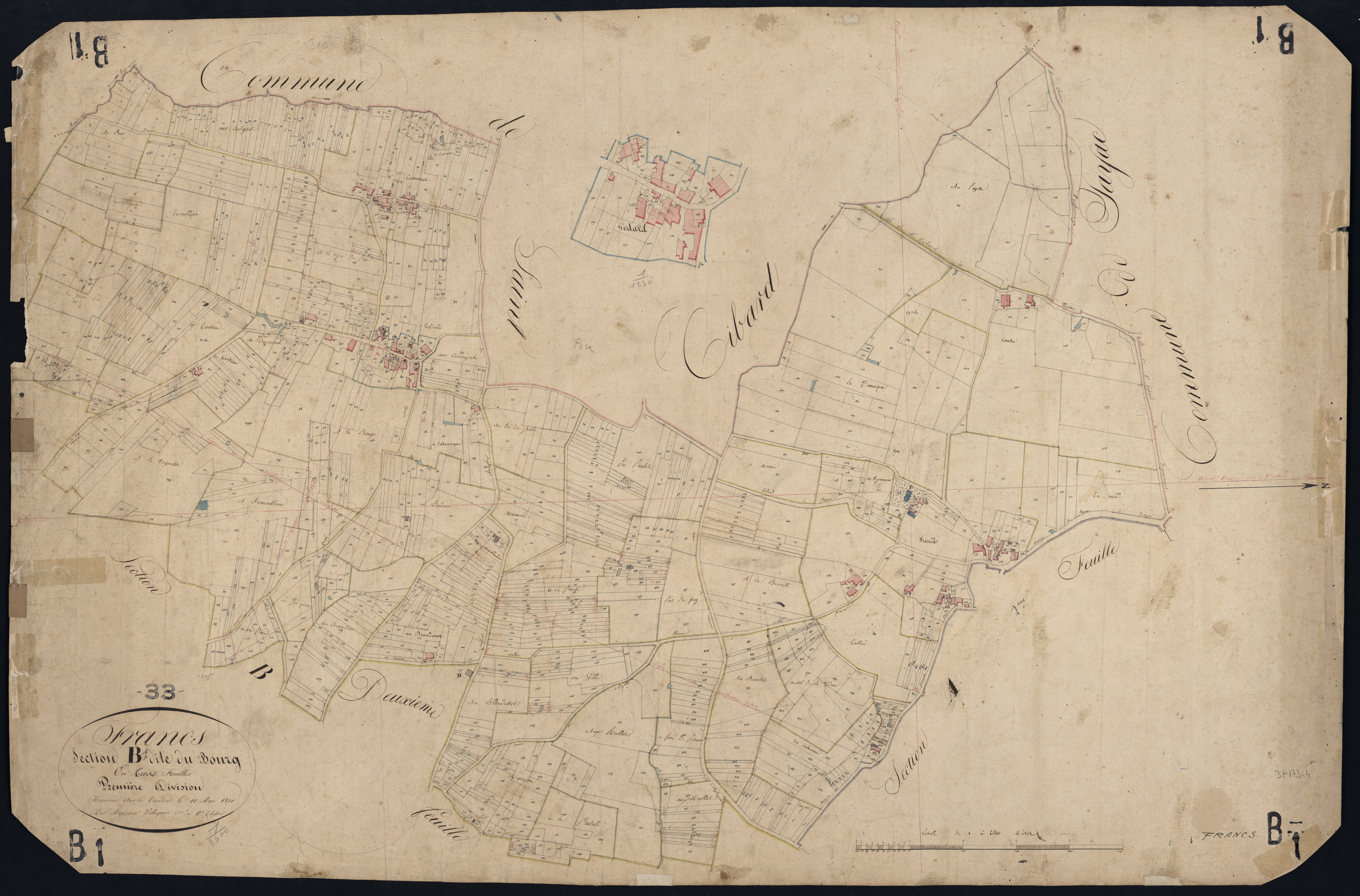Francs - -Section B feuille 1 : Le Bourg