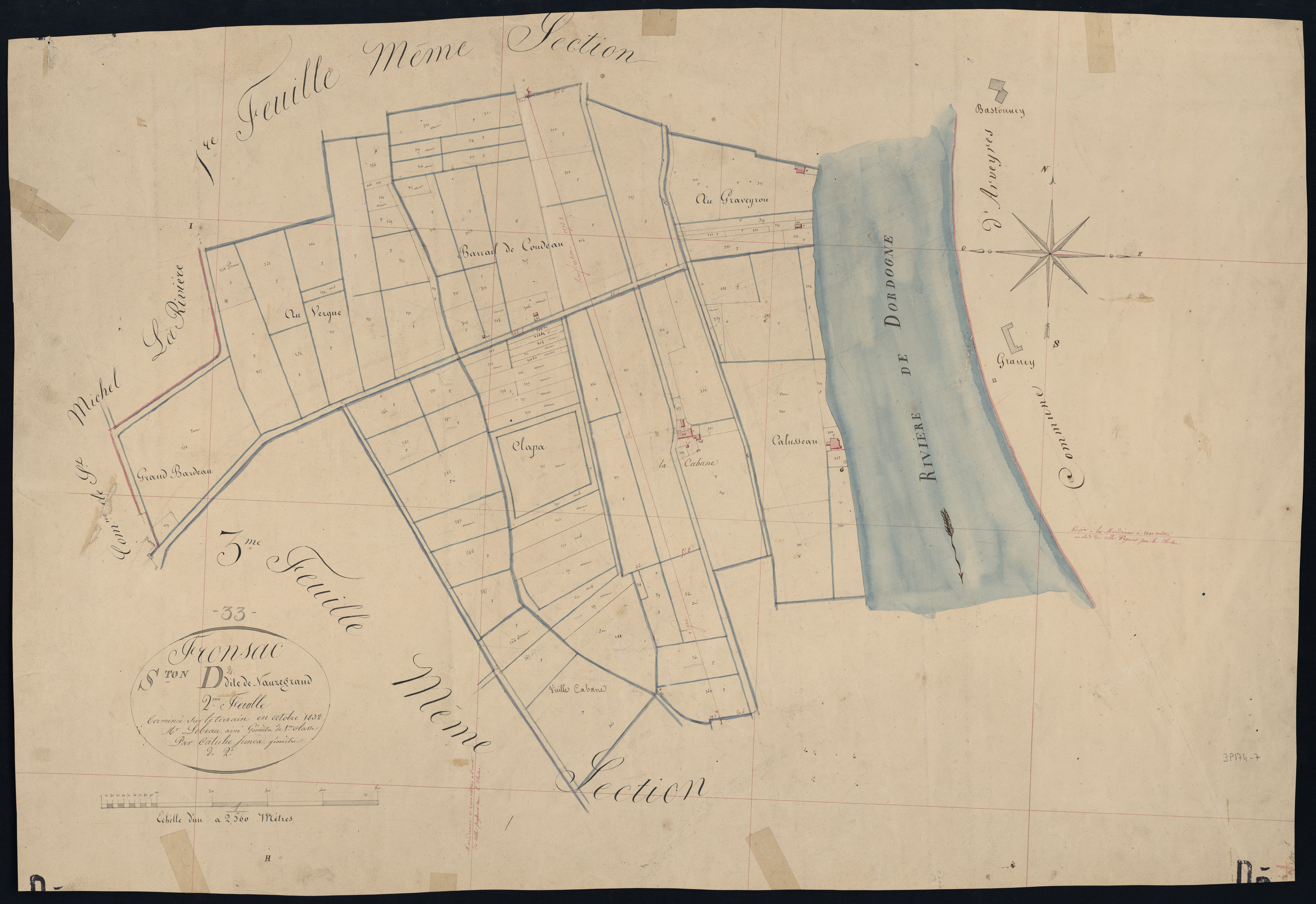 Fronsac - -Section D feuille 2 : Nauzegrand
