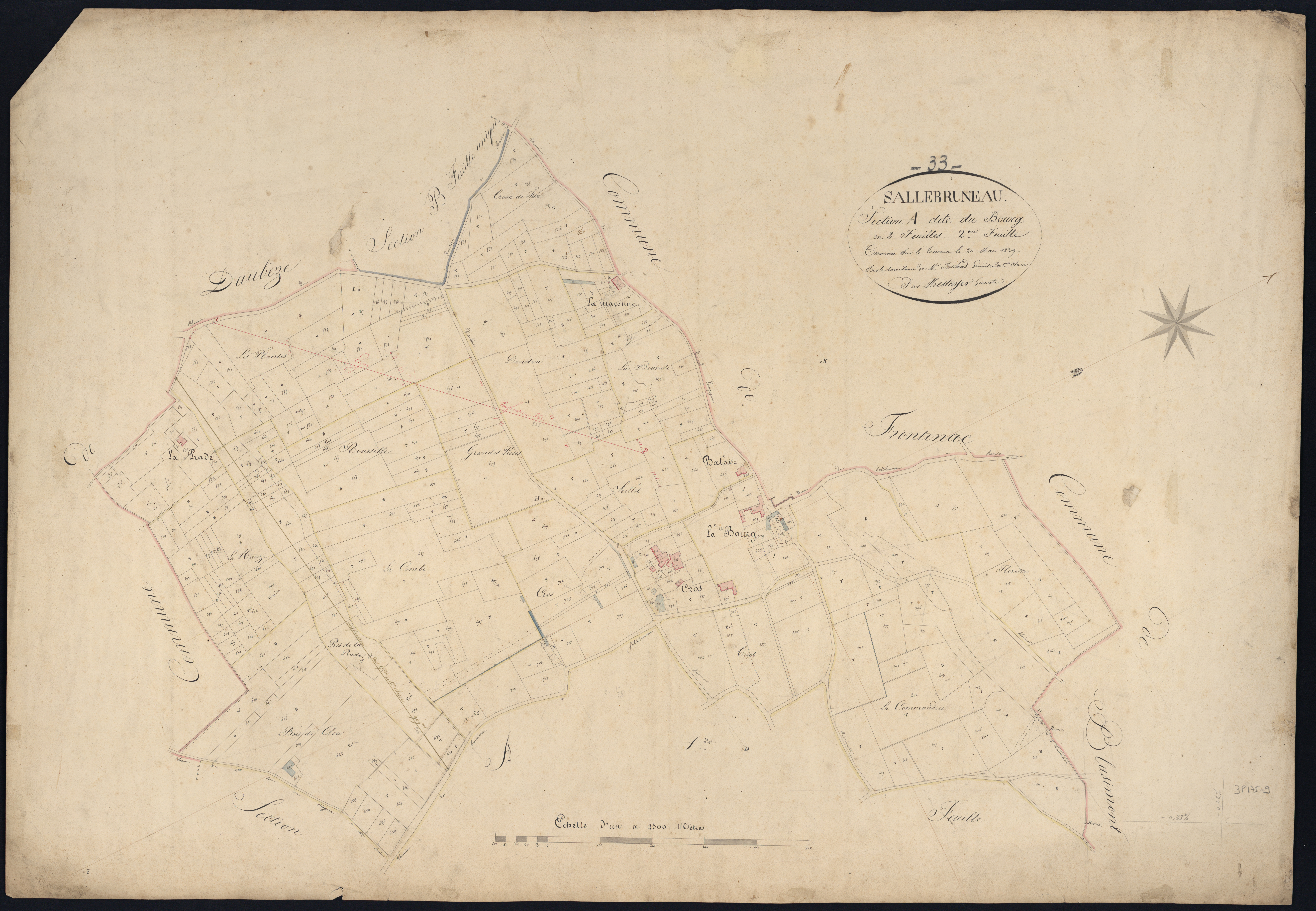 Frontenac - -Section A feuille 2 : Le Bourg
