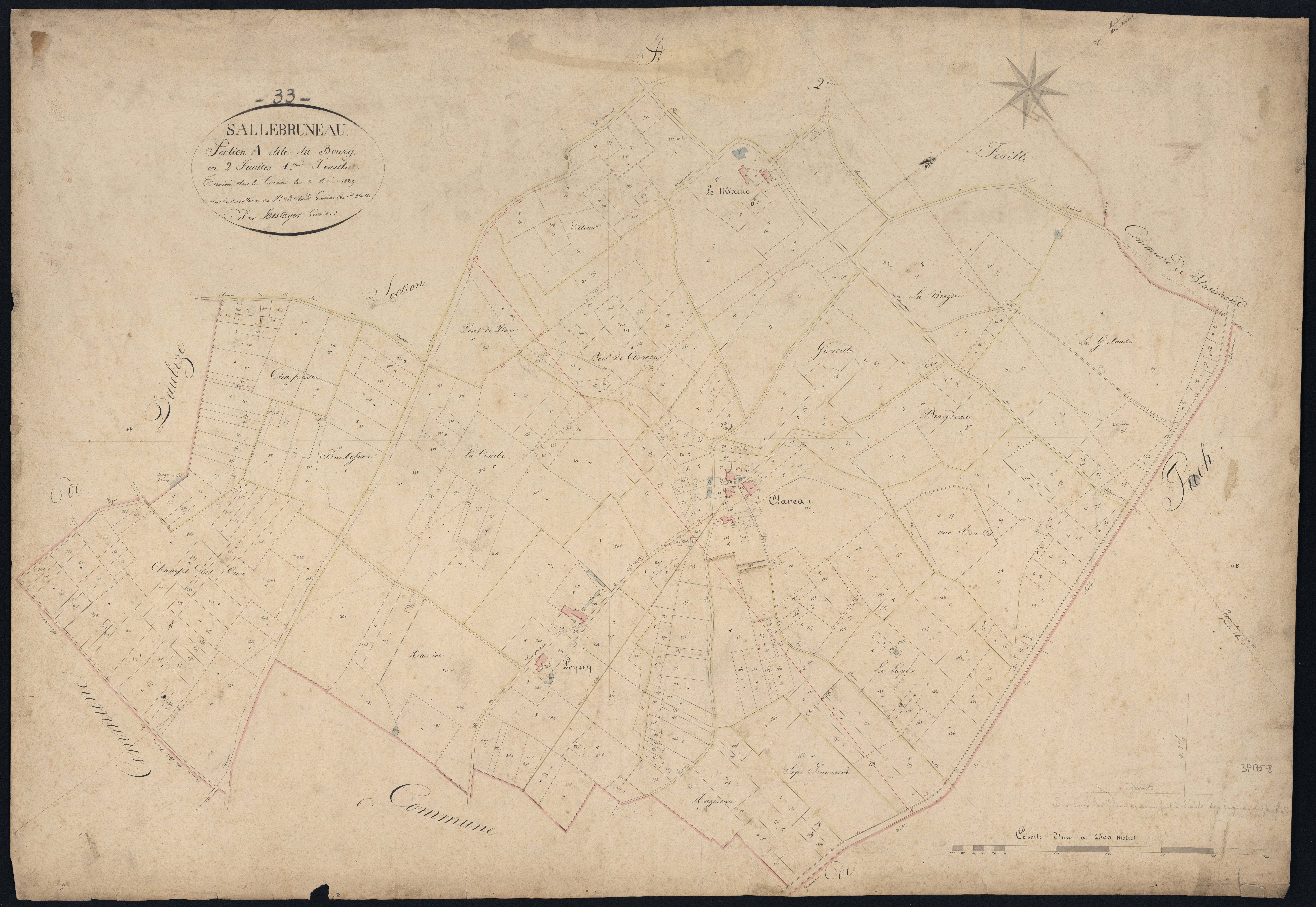 Frontenac - -Section A feuille 1 : Le Bourg