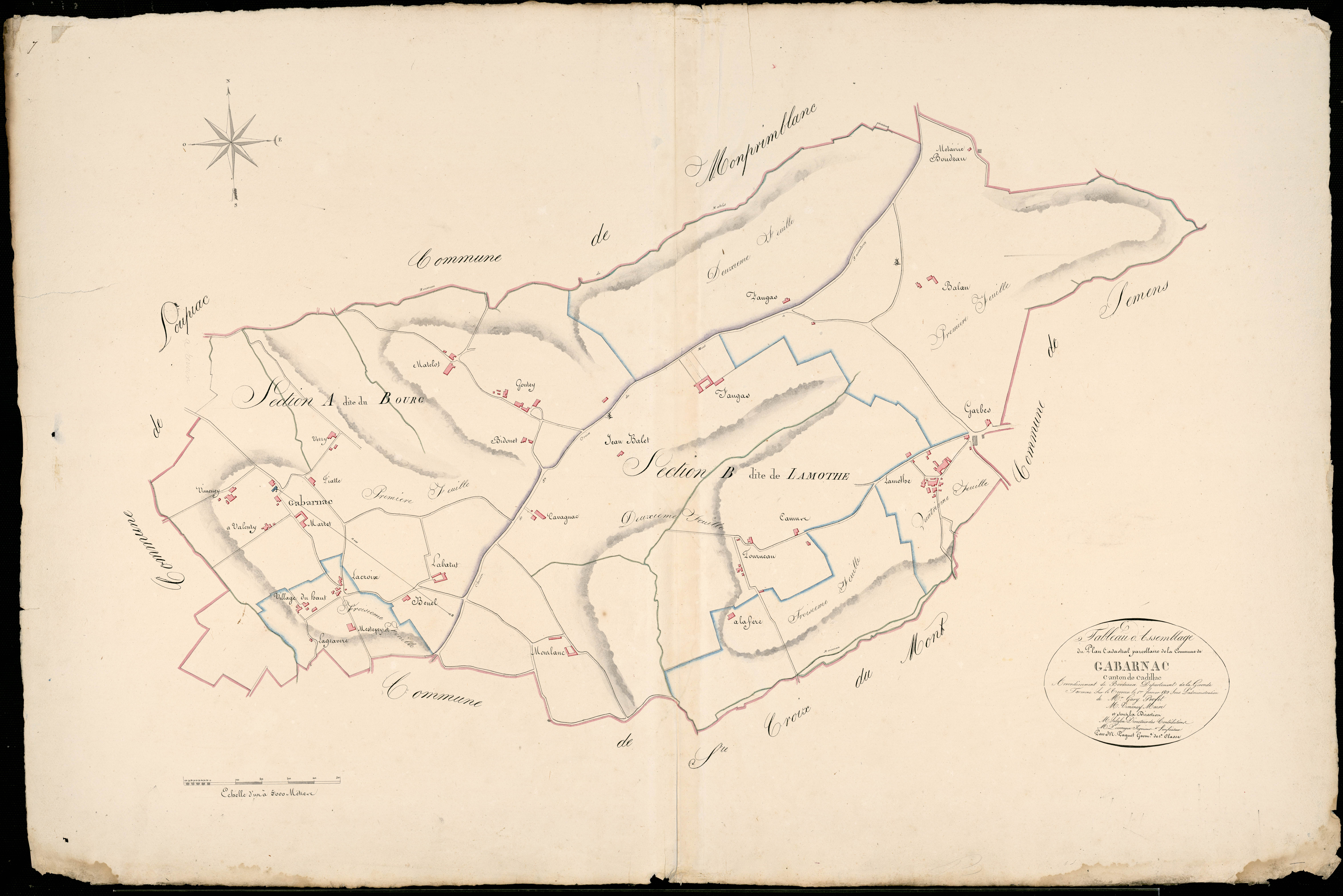 Gabarnac - -Tableau d'assemblage