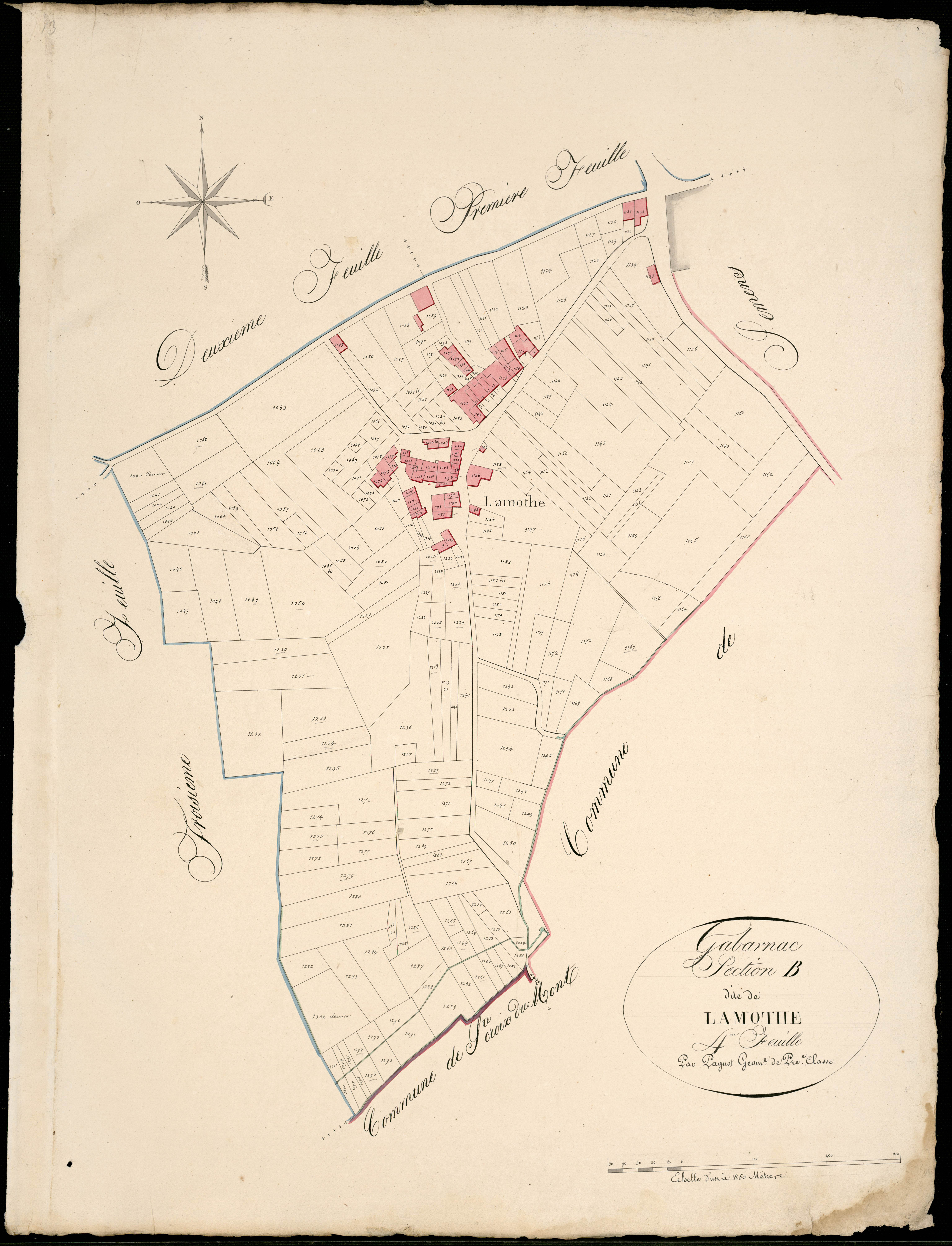 Gabarnac - -Section B feuille 4 : Lamothe