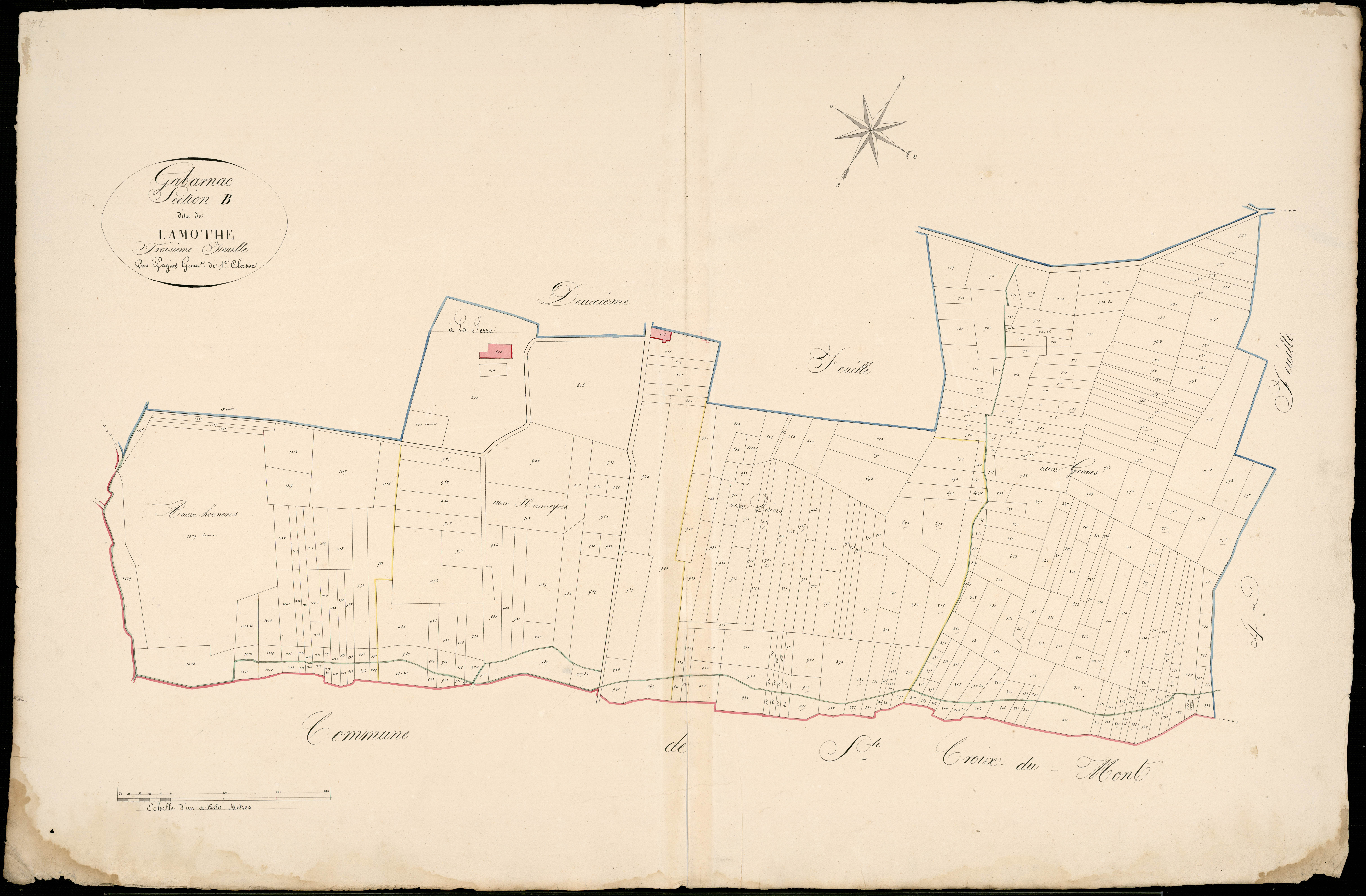 Gabarnac - -Section B feuille 3 : Lamothe
