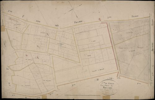 Gaillan-en-Médoc - -Section F feuille 4 : Poulards
