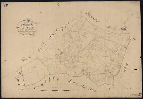 Gardegan-et-Tourtirac - -Section A feuille 2 : Le Bourg