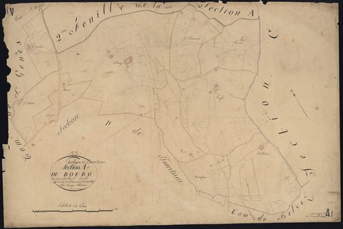 Gardegan-et-Tourtirac - -Section A feuille 1 : Le Bourg
