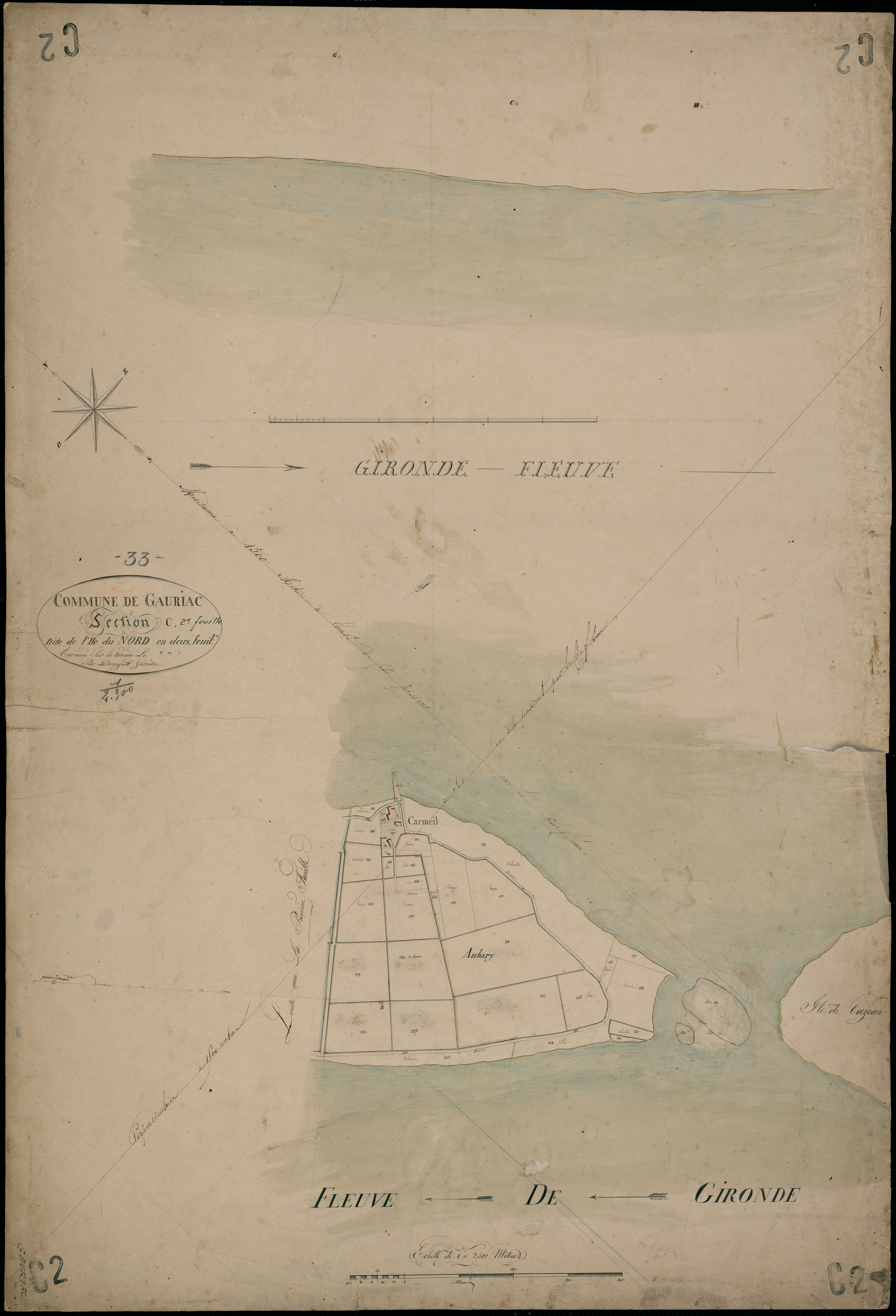 Gauriac - -Section C feuille 2 : L'Ile-du-Nord