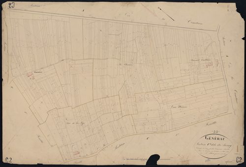 Générac - -Section C feuille 2 : Le Bourg
