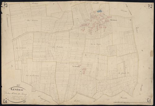 Générac - -Section C feuille 4 : Le Bourg